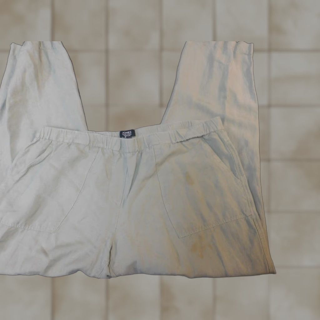 Jones New York Jones New York Womens Pants 14 Green Straight Loose Pull On Chino 28in Inseam Regular Pockets Stretch Size 36" / US 14 / IT 50 - 1 Thumbnail