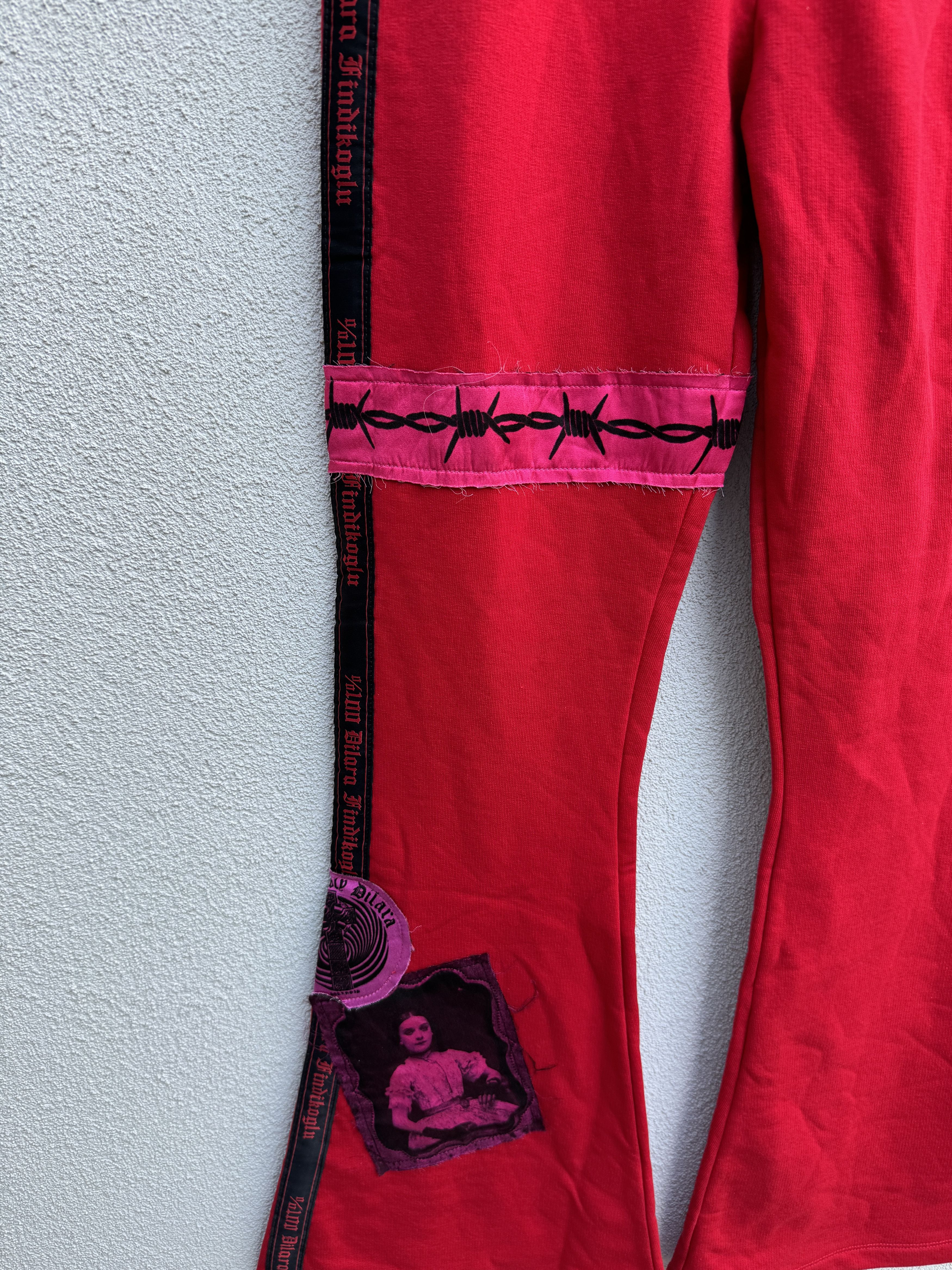 Dilara Findikoglu Dilara Findikoglu Women's Red DARK ANGEL JOGGERS Size 27" / US 4 / IT 40 - 6 Thumbnail