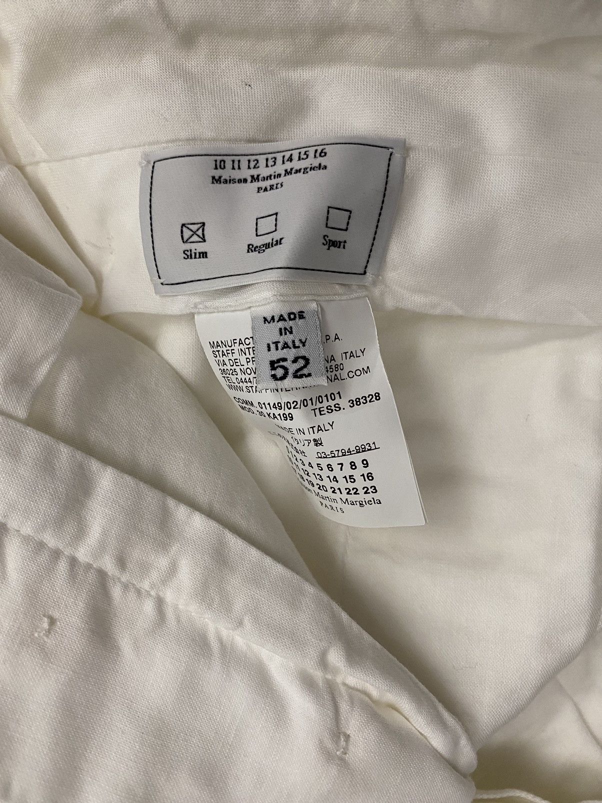 Maison Margiela Maison Margiela 🇮🇹 White Triple Pleated Seam Trouser 52 NEW Size US 36 / EU 52 - 6 Thumbnail