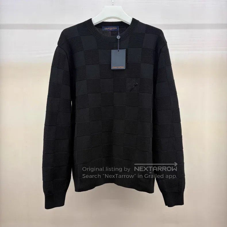 Louis Vuitton Louis Vuitton Checkerboard Stitched Crew Neck Long Sleeve Size US M / EU 48-50 / 2 - 1 Thumbnail