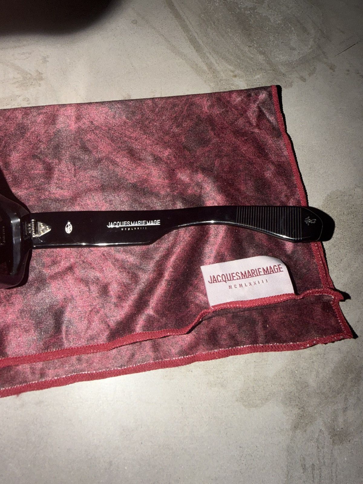 Jacques Marie Mage Jacques Marie Mage Ascari Black Sunglasses Size ONE SIZE - 8 Thumbnail