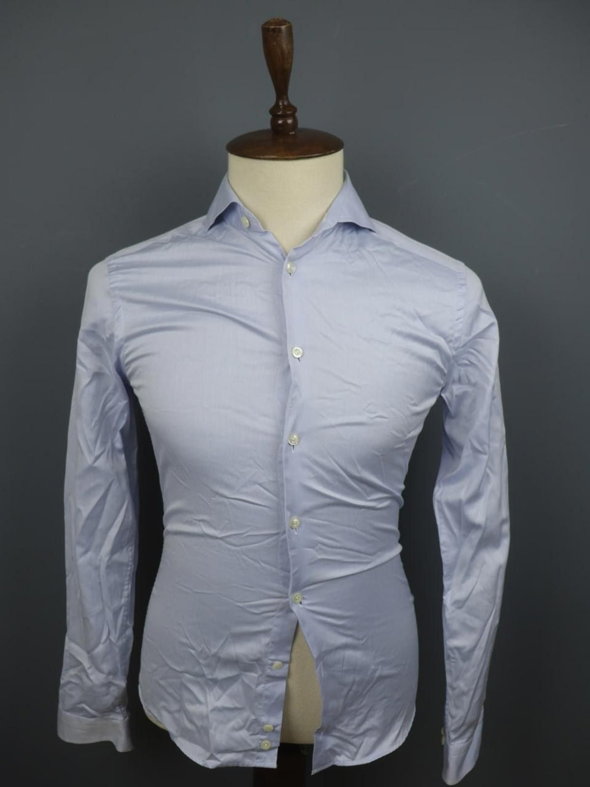 Eton Eton Blue 100% Cotton Collared Slim Fit Shirt Size 38 Size 38R - 1 Thumbnail