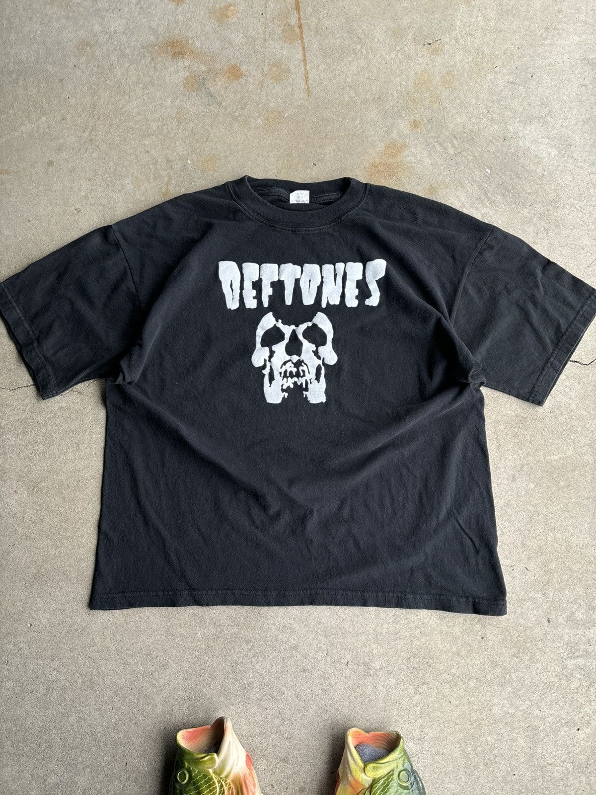 Band Tees Crazy Deftones Skull 2003 Tour Faded Black Boxy Fit Tee Size US L / EU 52-54 / 3 - 1 Thumbnail