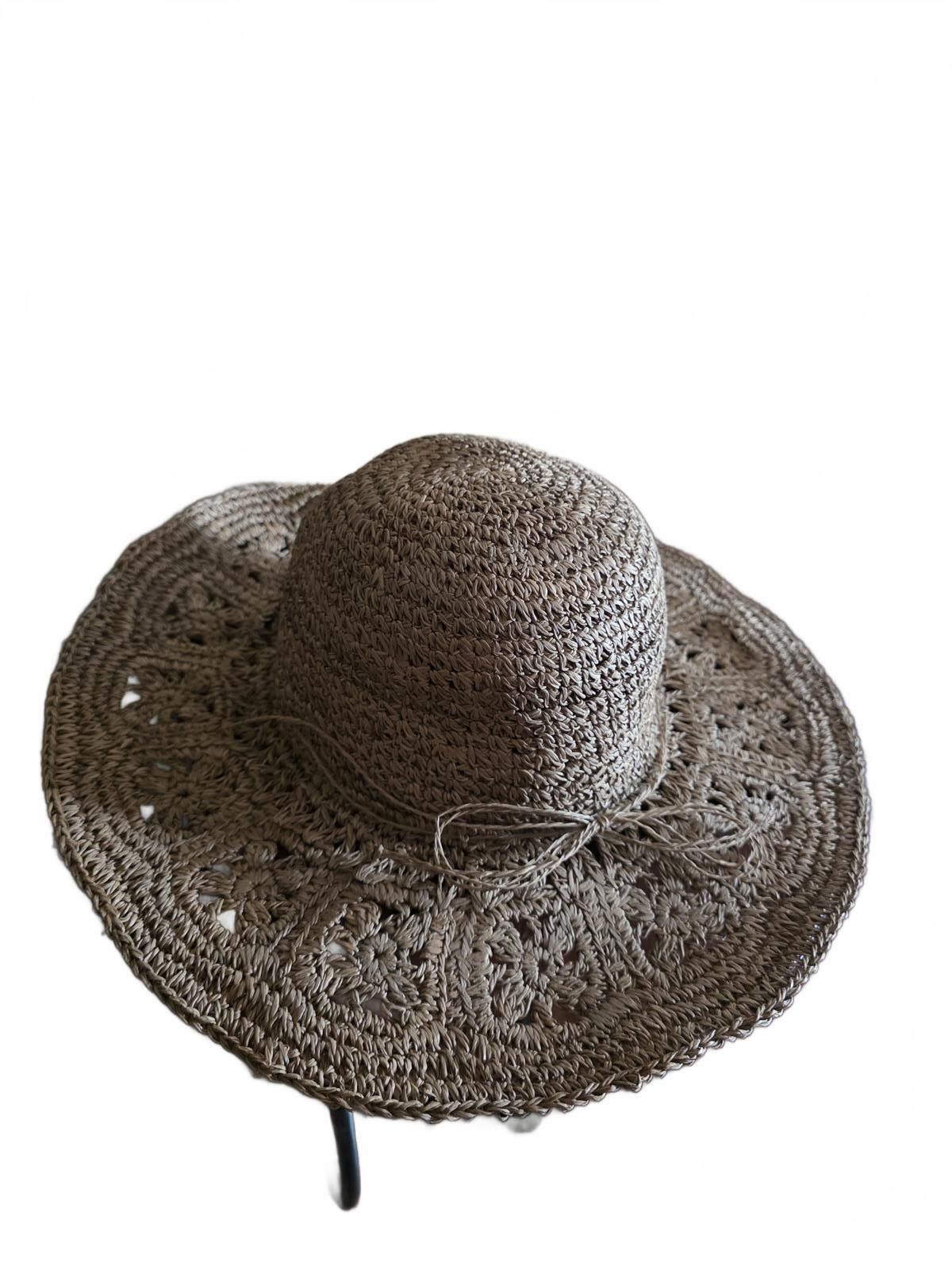 Other Tropical Trends Straw Sun Hat Floral Brim One Size Boho Fun Size ONE SIZE - 4 Thumbnail