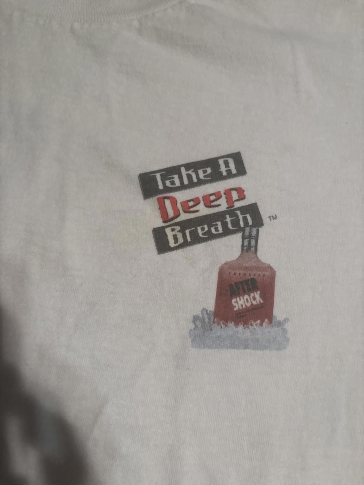 Other Aftershock Liqueur Alcohol T-Shirt Men's L White Graphic VTG Size US L / EU 52-54 / 3 - 3 Thumbnail