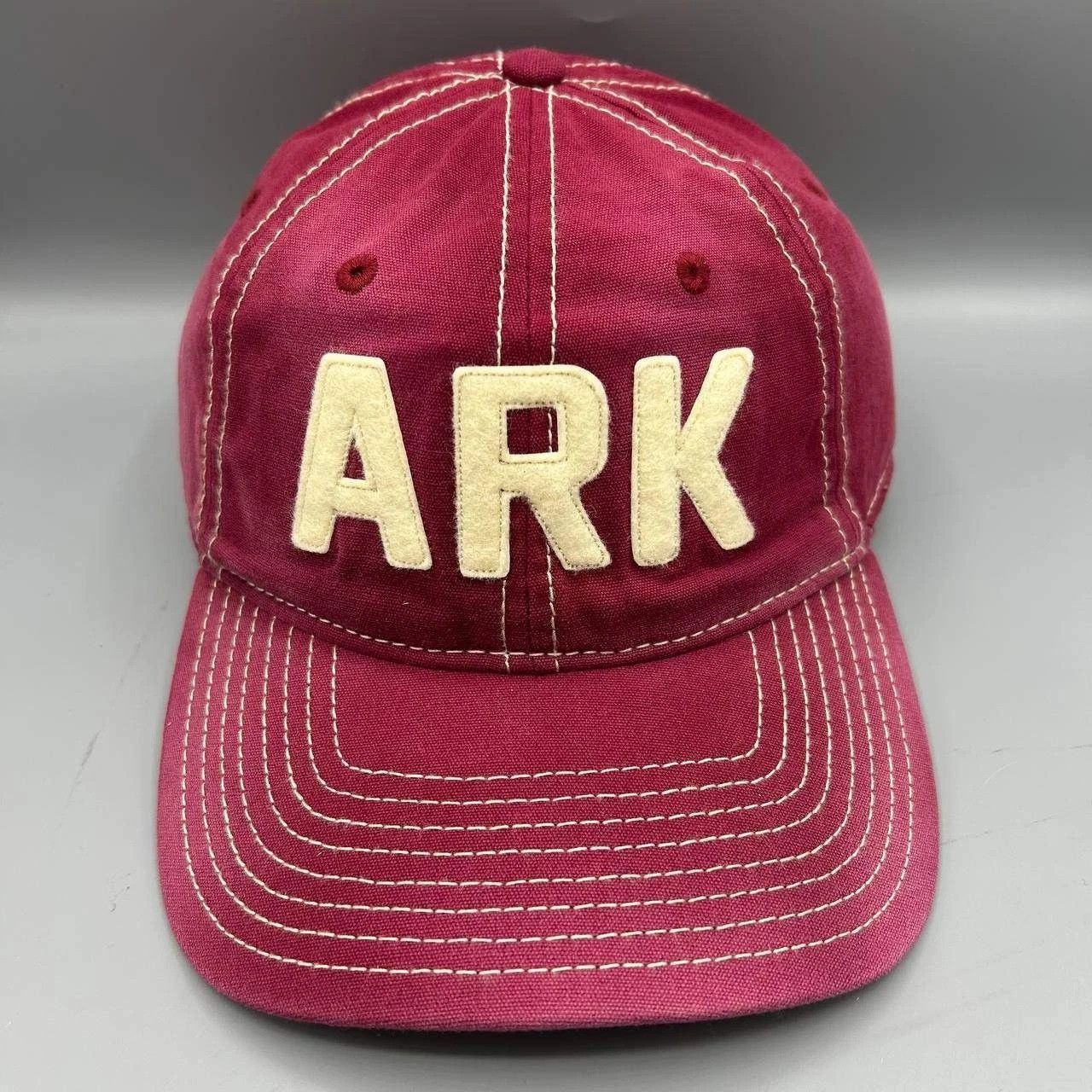 The Game Vintage Arkansas Razorbacks Hat NCAA Strap Back Cap Cotton Size ONE SIZE - 1 Thumbnail