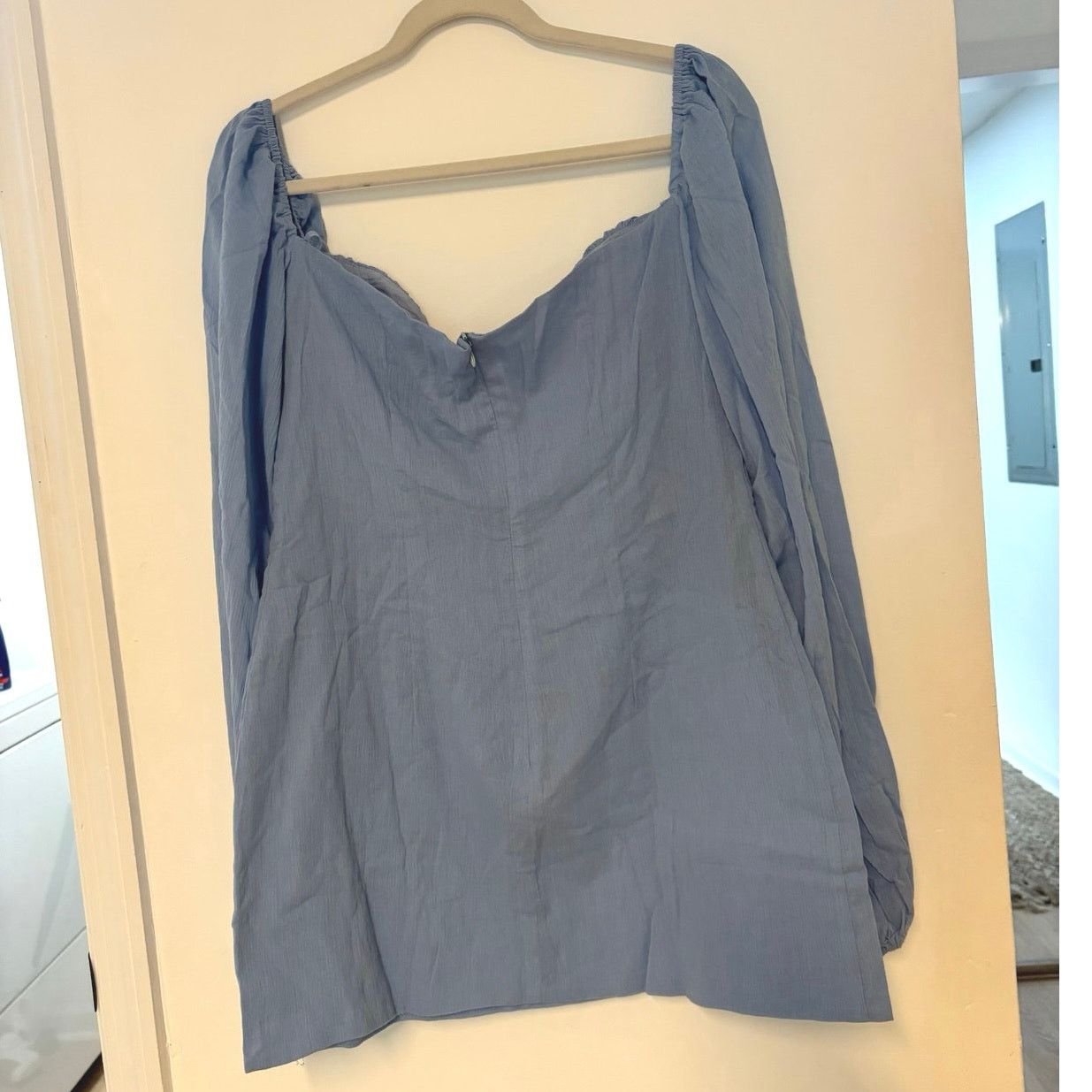 REVOLVE NWT RUMER Camille Long Sleeve Mini Dress In Blue Size Large Size L / US 10 / IT 46 - 7 Thumbnail