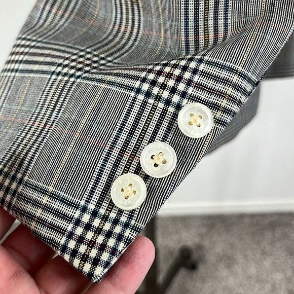 Maus & Hoffman Hickey Freeman x Maus Hoffman Wool Plaid Gridded Sportscoat Size 42R - 4 Thumbnail