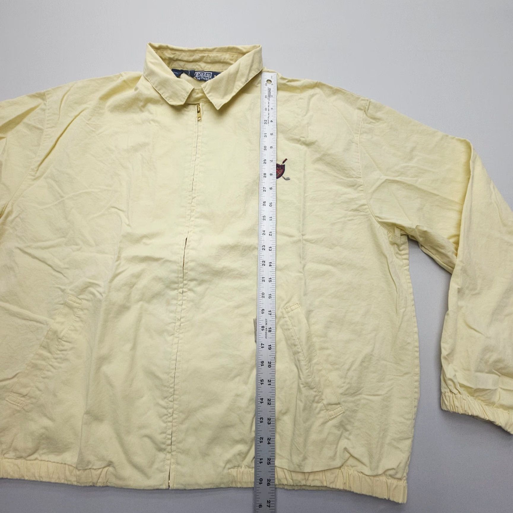 Polo Ralph Lauren Vtg Polo Ralph Lauren Lightweight Golf Jacket Mens XL Yellow Crest Chin Strap Jacket Size US XL / EU 56 / 4 - 7 Thumbnail