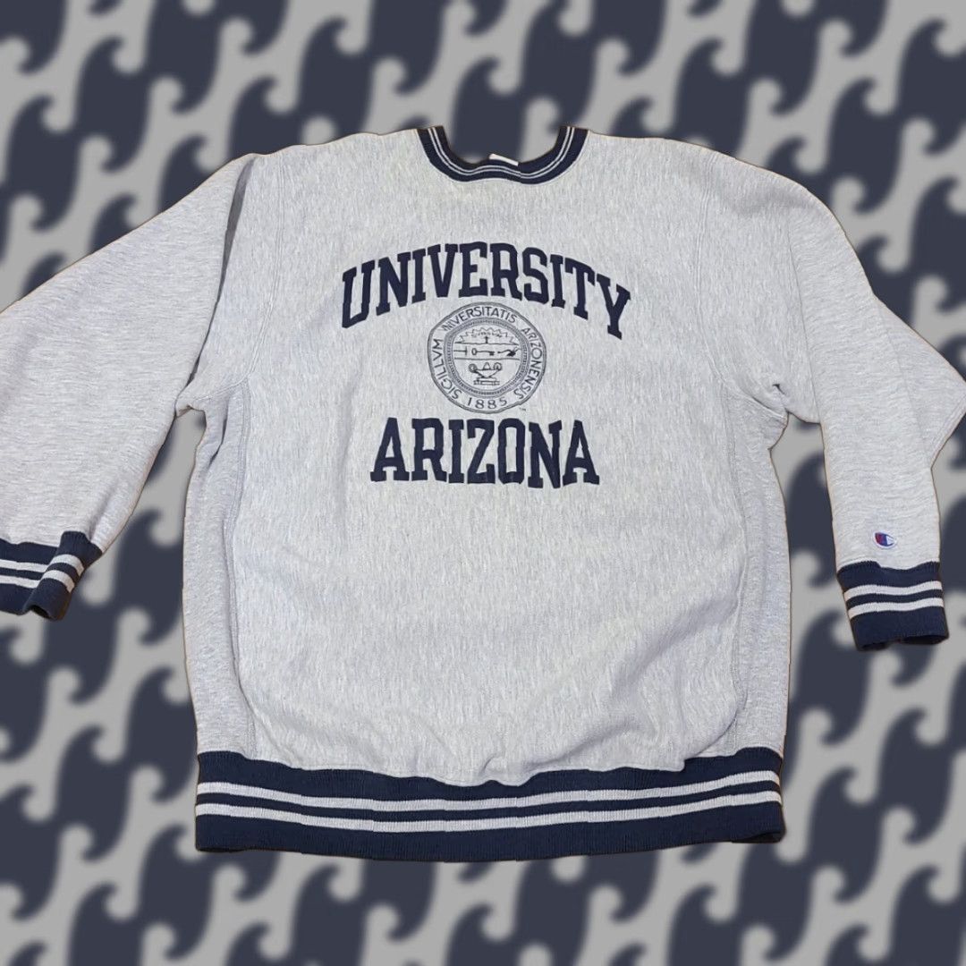Champion VINTAGE Champion Reverse Weave Sweatshirt 2XL Gray University Arizona Mens Crew Neck Pullover Graphic Print 80s Size US XXL / EU 58 / 5 - 1 Thumbnail