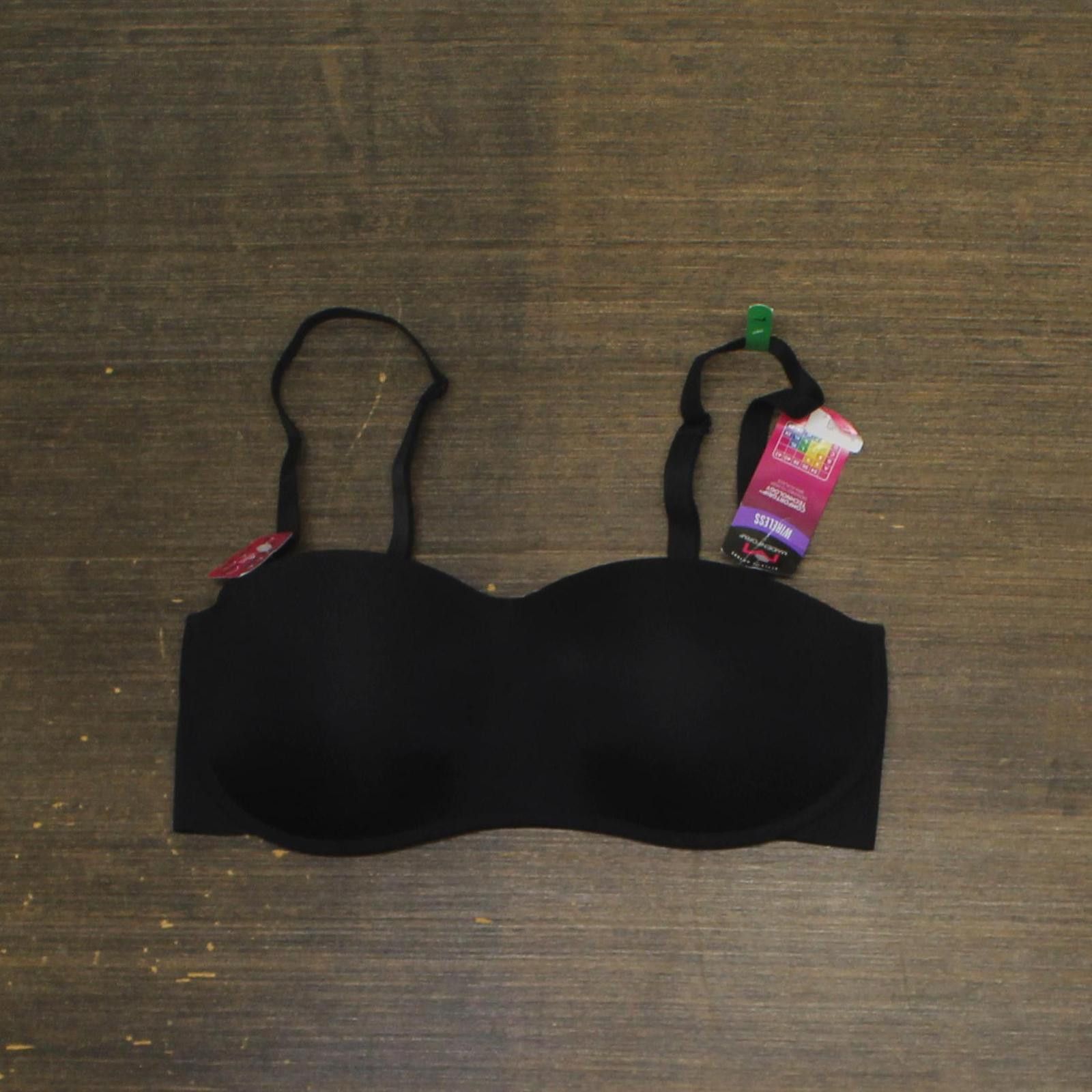Designer NWT Maidenform Womens Multiway Wireless Bra Dm7685 Black L