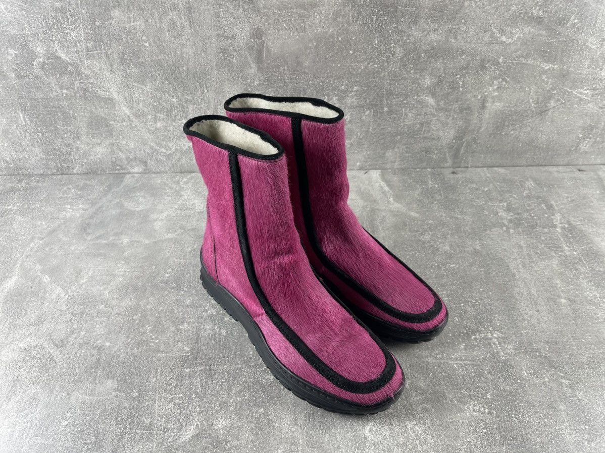 Other Winna Y2K Fur-Lined Winter Boots Pony Hair Pink / Black Size US 10 / IT 40 - 3 Thumbnail