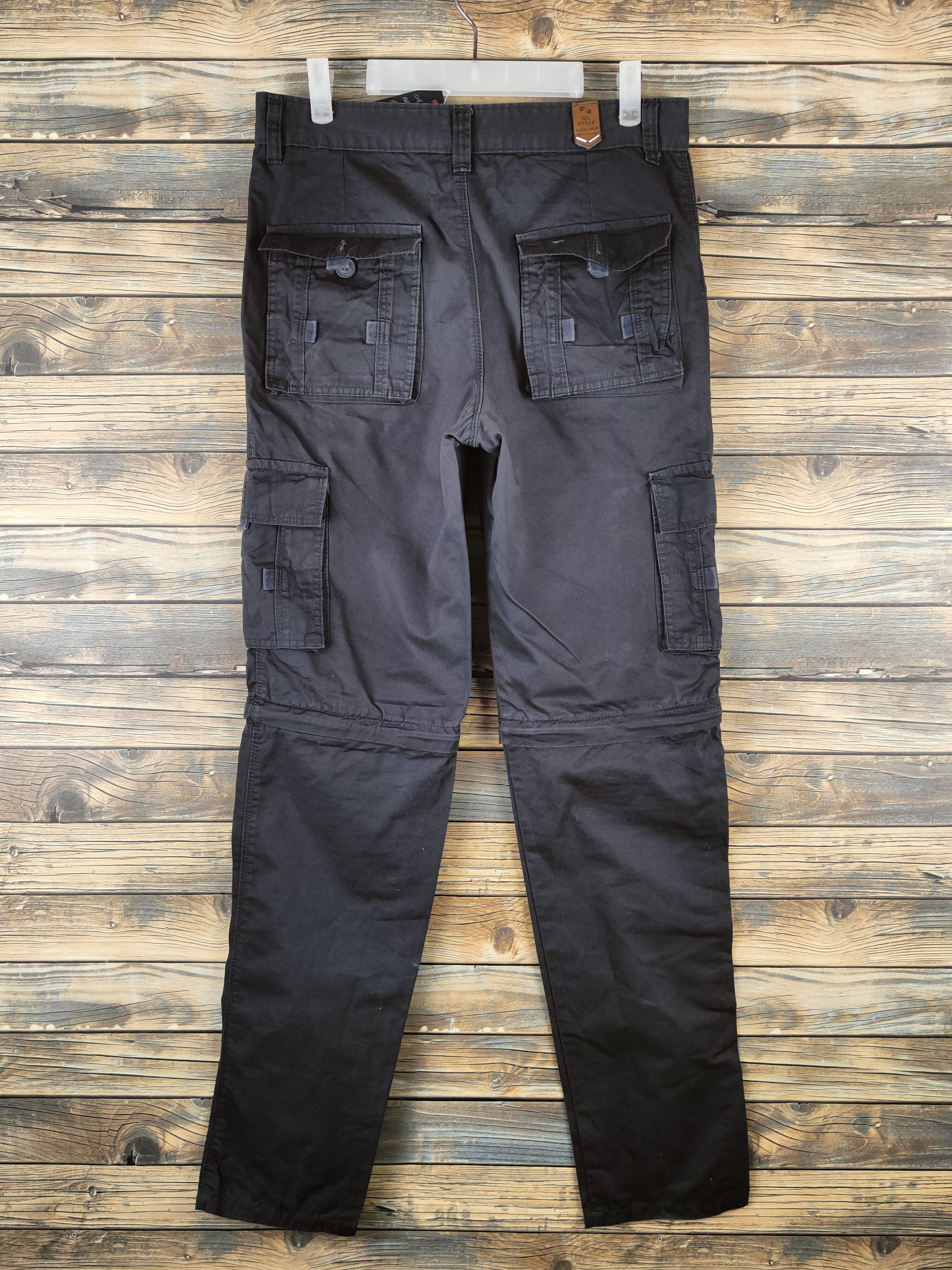 Japanese Brand DL No Brake Black Multipocket Cargo Pants #46-134 Size US 30 / EU 46 - 7 Thumbnail