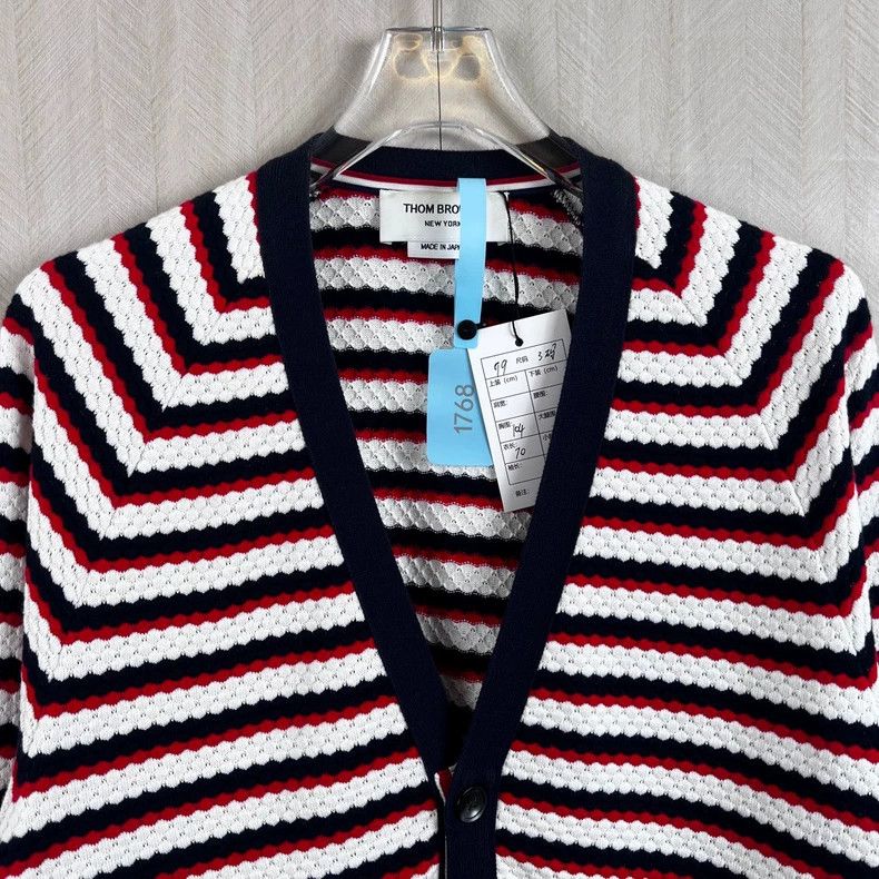 Thom Browne Thom Browne size3 Striped cardigan Size US L / EU 52-54 / 3 - 2 Thumbnail