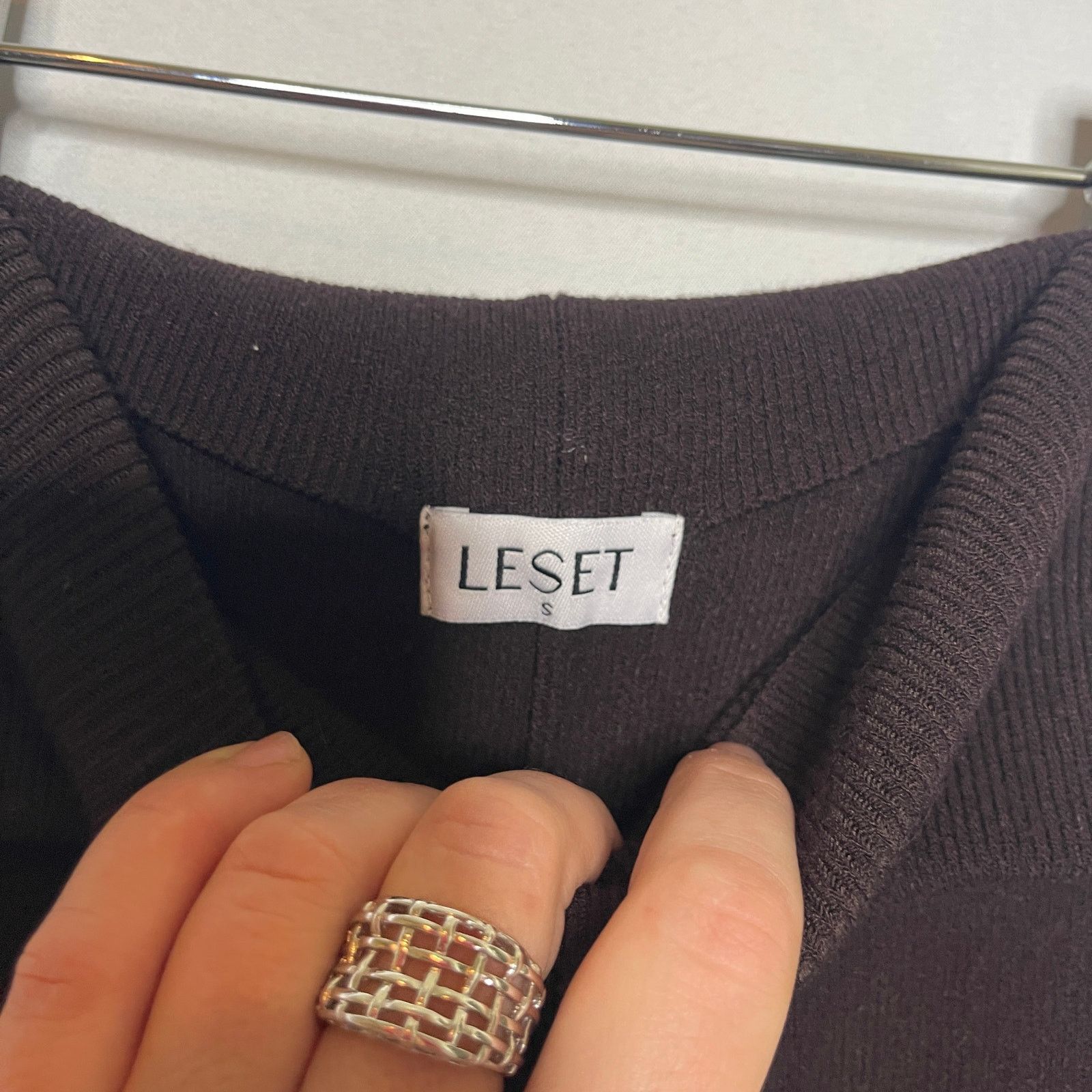 Other LESET Brown Chocolate Zoe Wide Leg Pants sz S Size 26" / US 2 / IT 38 - 2 Thumbnail