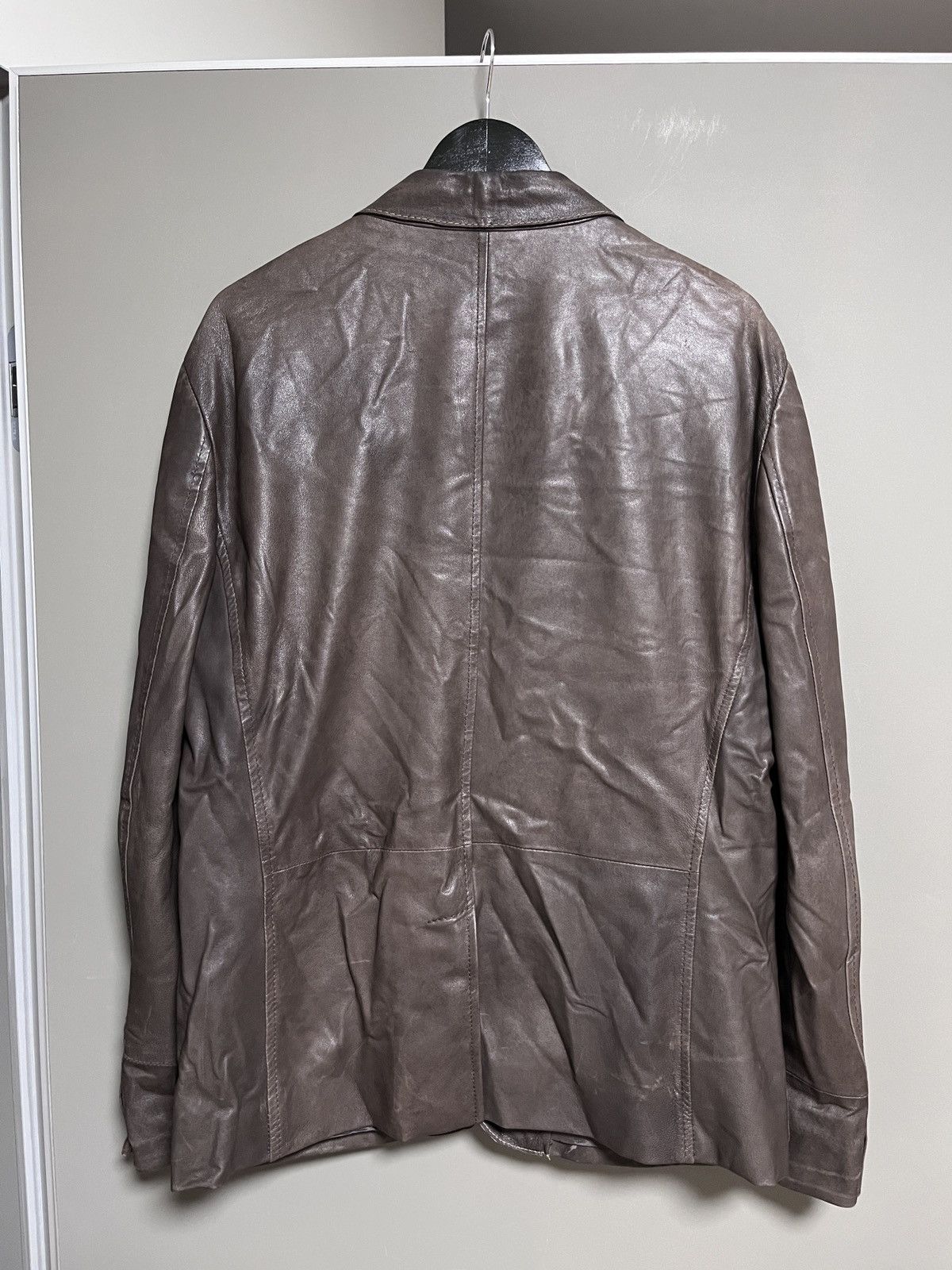 Mandelli Enrico Mandelli Dark Brown Leather Luxury Blazer Jacket Size US L / EU 52-54 / 3 - 10 Thumbnail