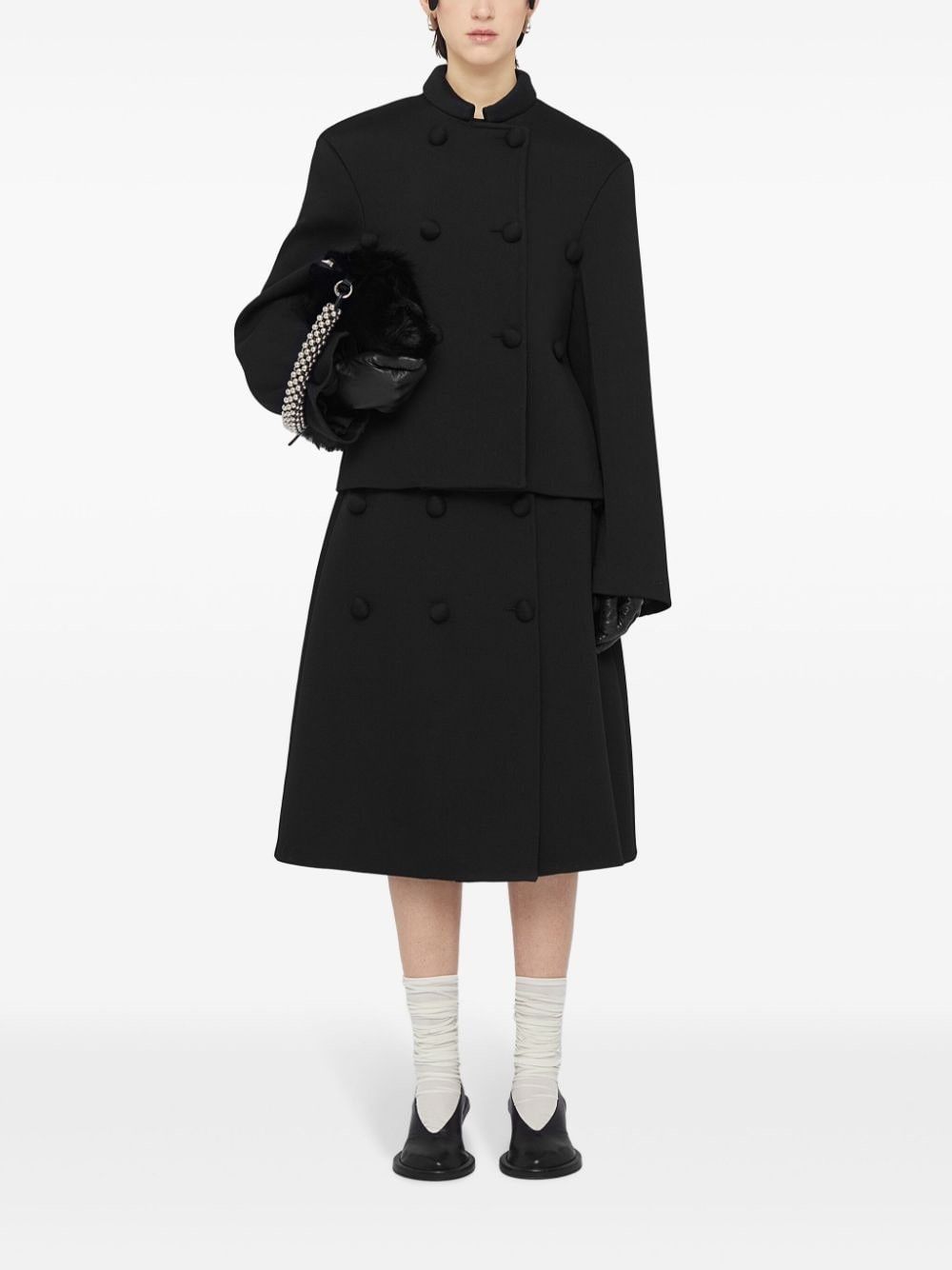 Jil Sander o1w1db10825 Skirt in Black Size 27" / US 4 / IT 40 - 2 Thumbnail
