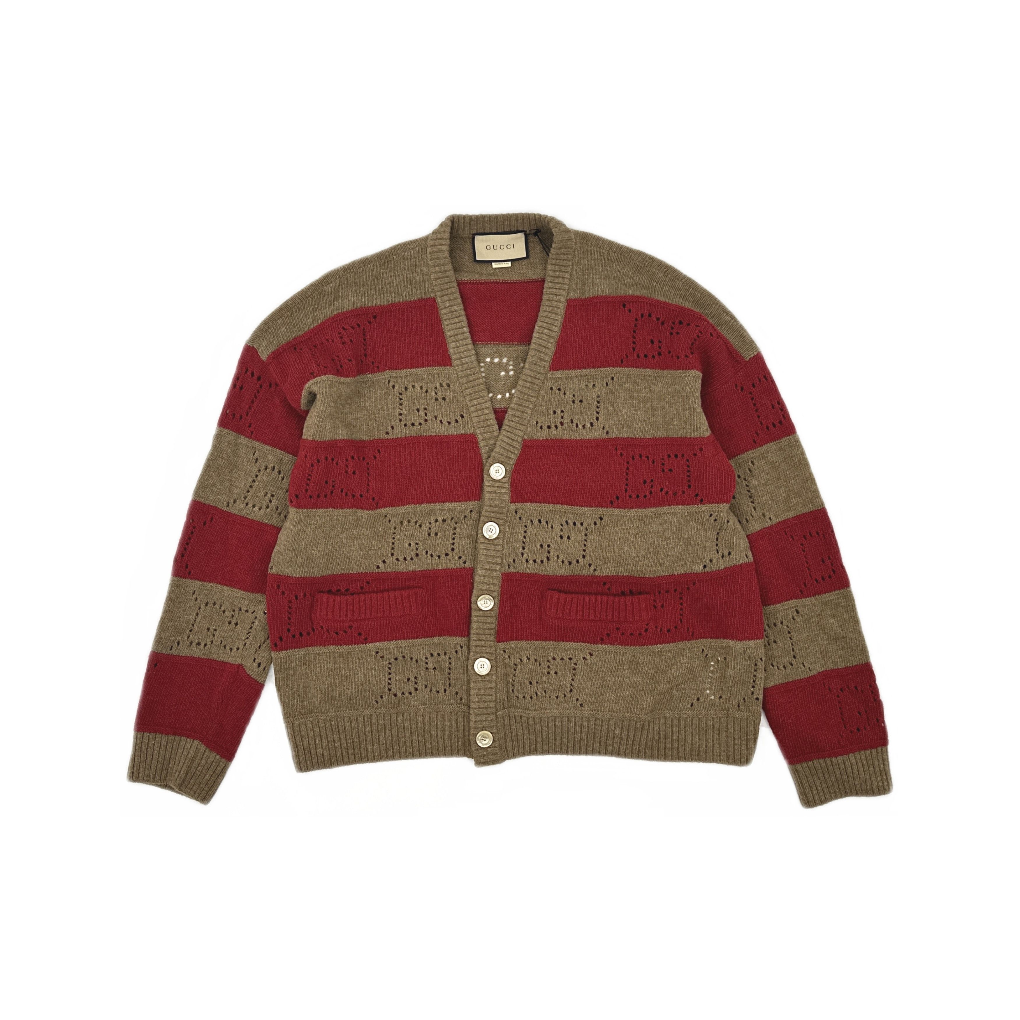 Gucci Gucci GG Striped Cardigan Size M Size US M / EU 48-50 / 2 - 1 Thumbnail