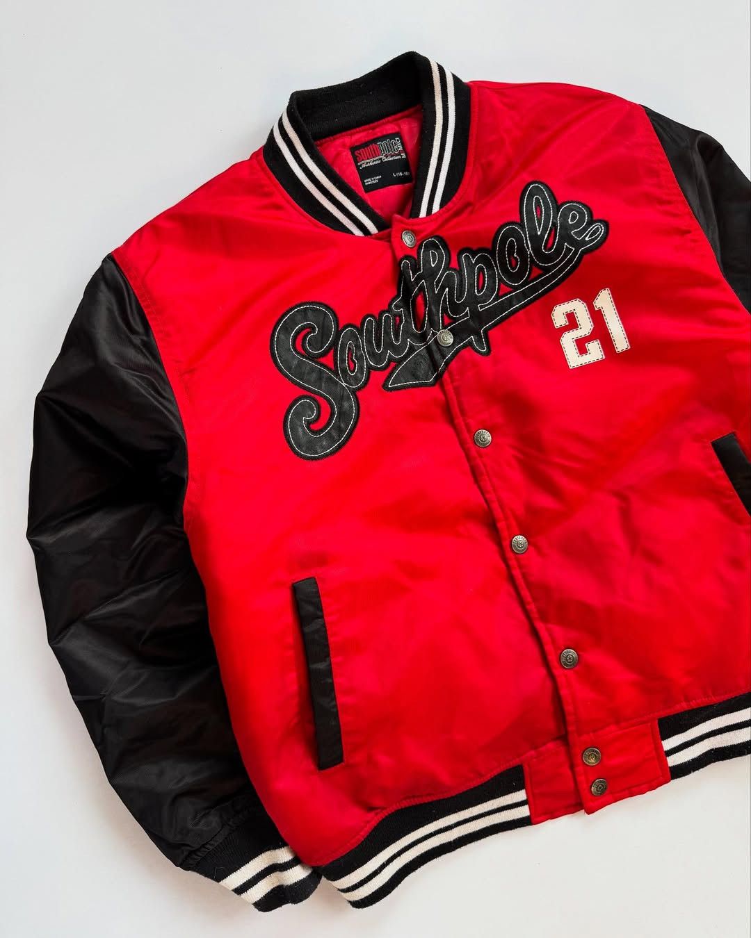Southpole × Vintage Vintage Southpole Spellout 21 Embroiderd Varsity Jacket Size US L / EU 52-54 / 3 - 2 Thumbnail