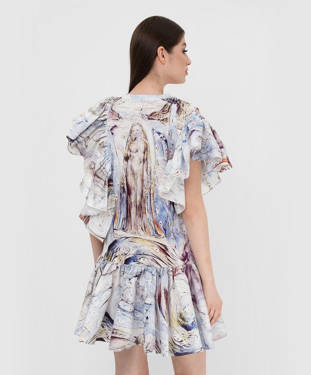 Alexander McQueen o1y0325 Mini Dress in Multicolor Size M / US 6-8 / IT 42-44 - 4 Thumbnail