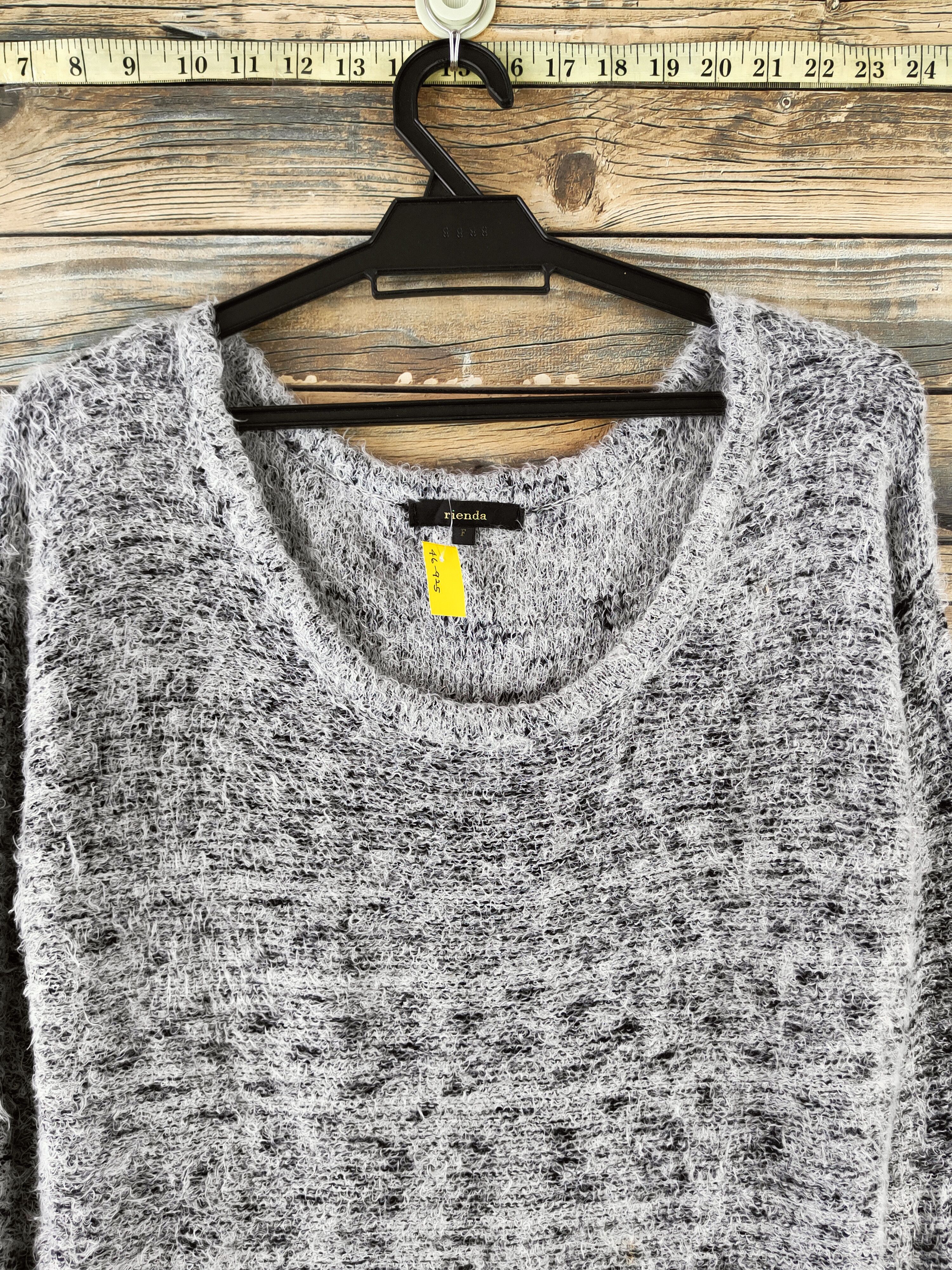 Japanese Brand DL Rienda Black White Knitwear Sweatshirts #46-925 Size S / US 4 / IT 40 - 2 Thumbnail