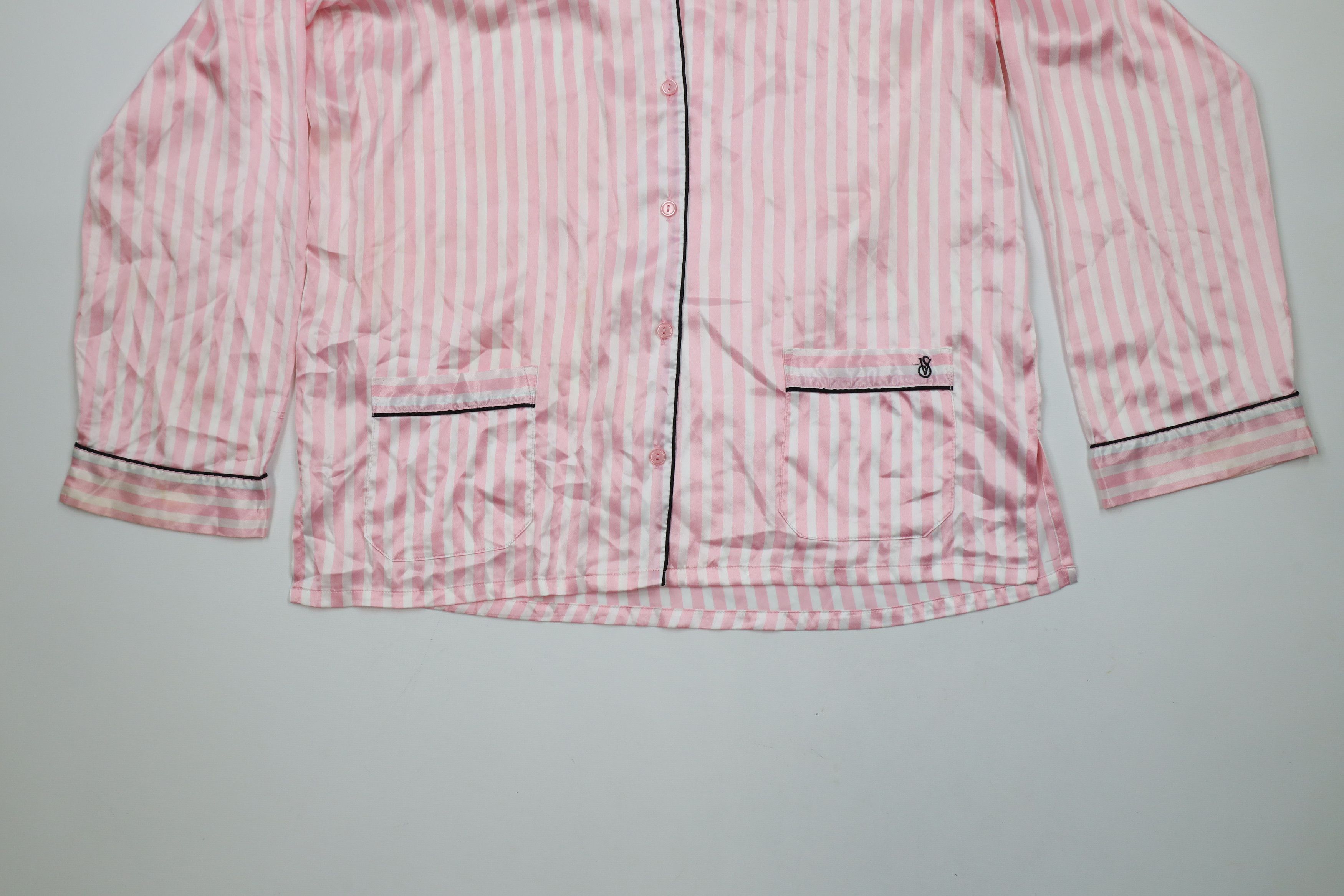Victoria's Secret × Vintage Vintage Victoria's Secret Silky Polyester Striped Pajamas Size L / US 10 / IT 46 - 4 Thumbnail