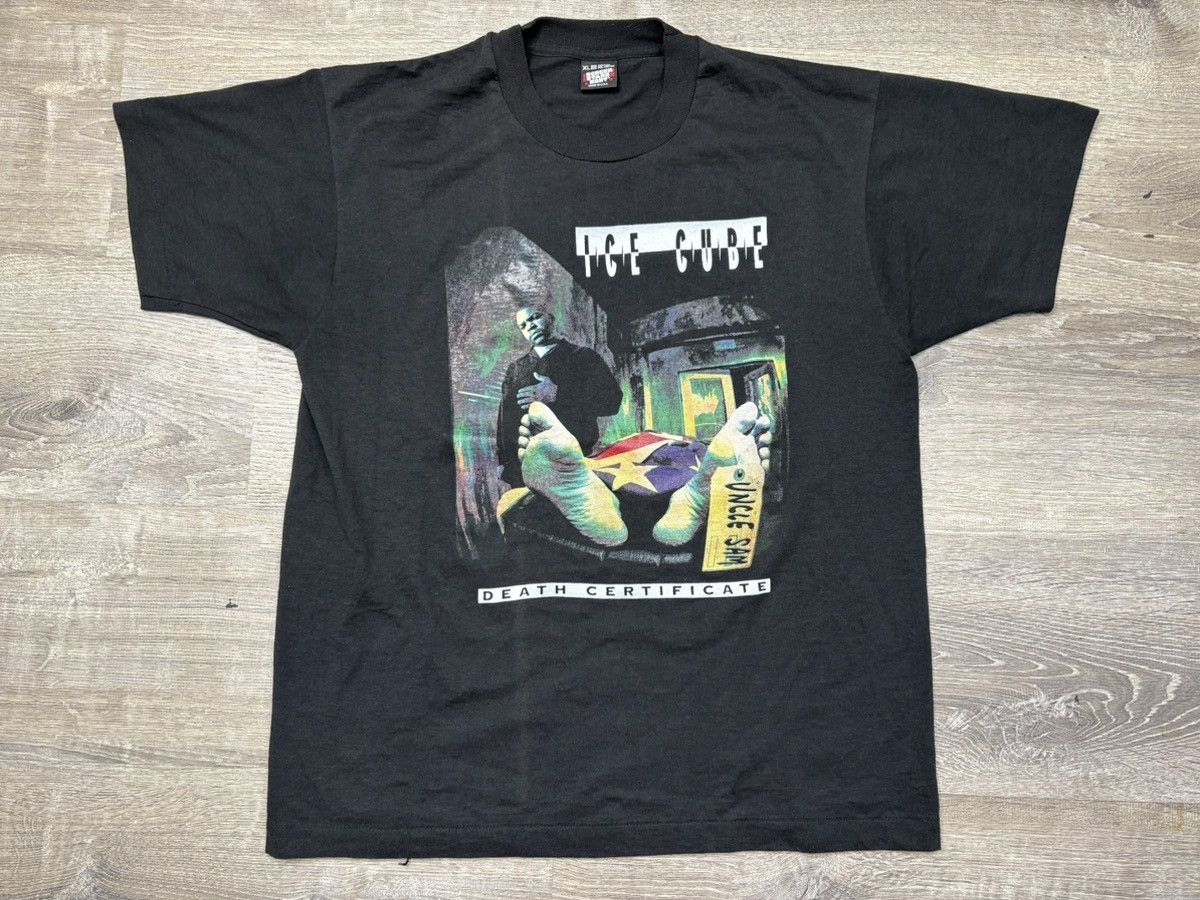 Rap Tees Vintage Ice Cube Death Certificate Album Promo T-Shirt XL Size US XL / EU 56 / 4 - 1 Thumbnail