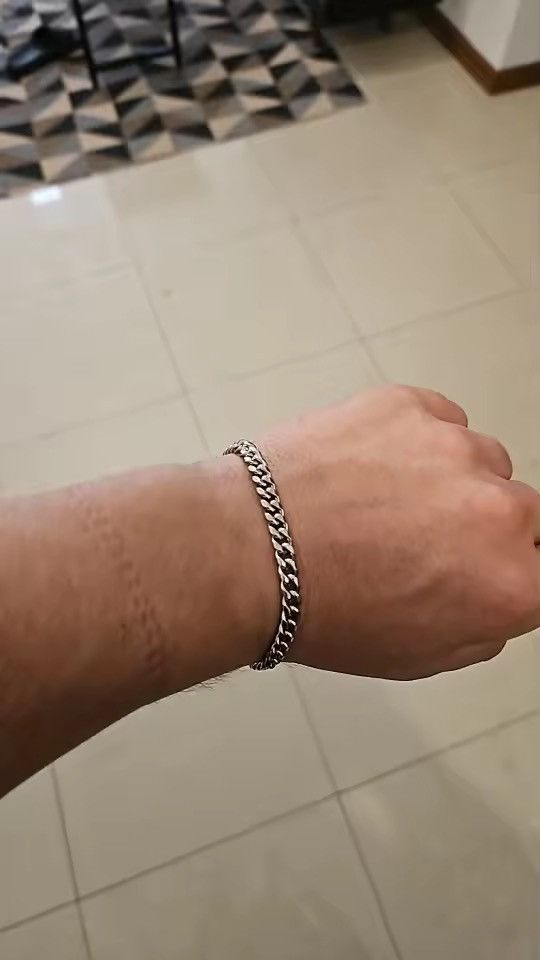 Jewelry 6 mm + 20 cm Cuban Chain Bracelets Size ONE SIZE - 3 Thumbnail