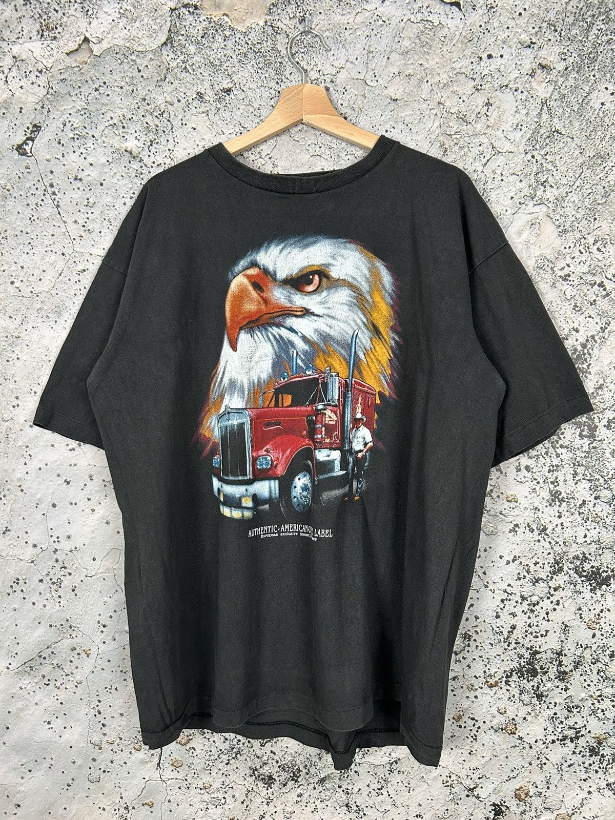 Vintage Single Stitch Eagle Truck America USA Graphic Tee