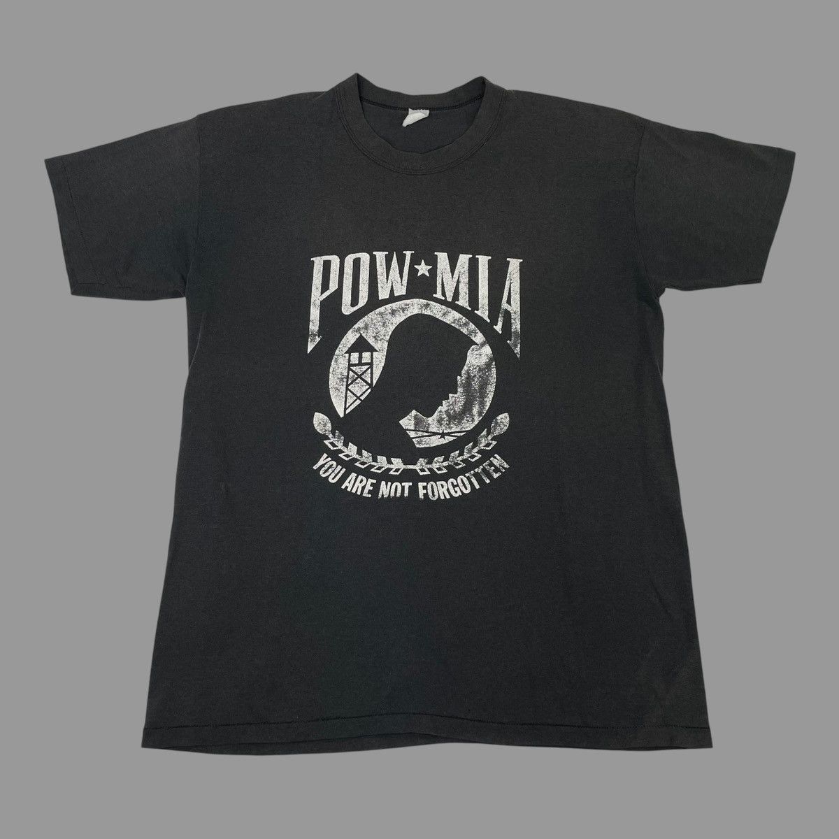 Vintage Vintage 90s faded pow mia shirt Size US XL / EU 56 / 4 - 1 Thumbnail