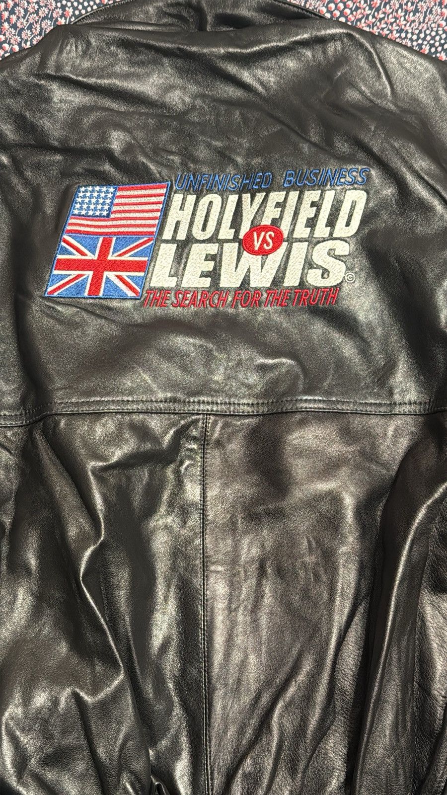 Vintage 1999 Holyfield vs Lewis Don King Leather Jacket XXL Size US XXL / EU 58 / 5 - 5 Thumbnail