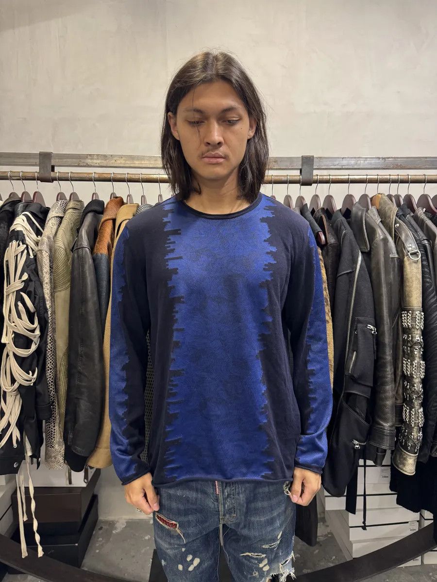 Emporio Armani AW2021 Emporio Armani Blue Structured Sweater Size US L / EU 52-54 / 3 - 2 Thumbnail