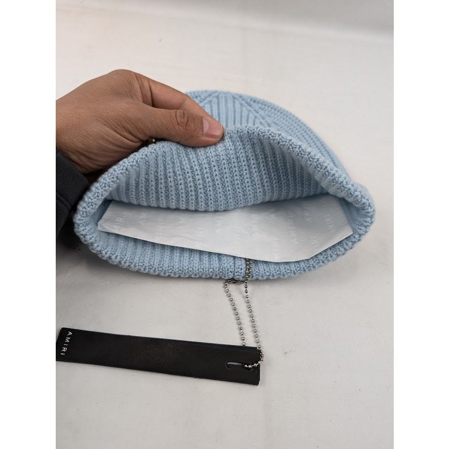 Amiri o1rshd1 Q:9 / MA Beanie Hat / Cap in Air Blue Size ONE SIZE - 5 Thumbnail