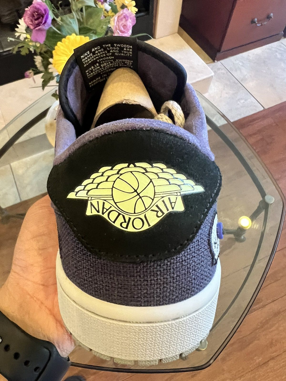 Nike Zion Williamson x Air Jordan 1 Retro OG Low Voodoo Size US 9.5 / EU 42-43 - 5 Thumbnail