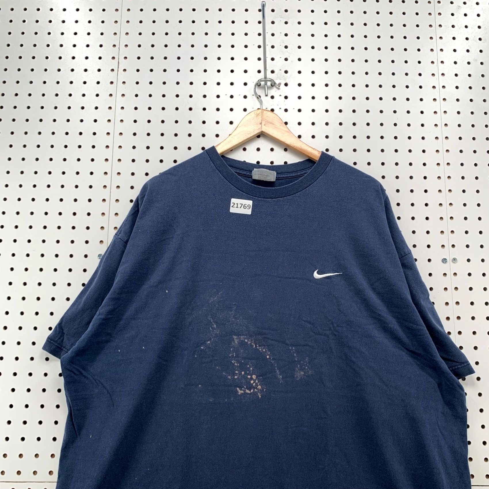 Nike VINTAGE Nike Shirt 2XL Adult Navy White Embroidered Swoosh 90s USA Shirt Mens Size US XXL / EU 58 / 5 - 6 Thumbnail