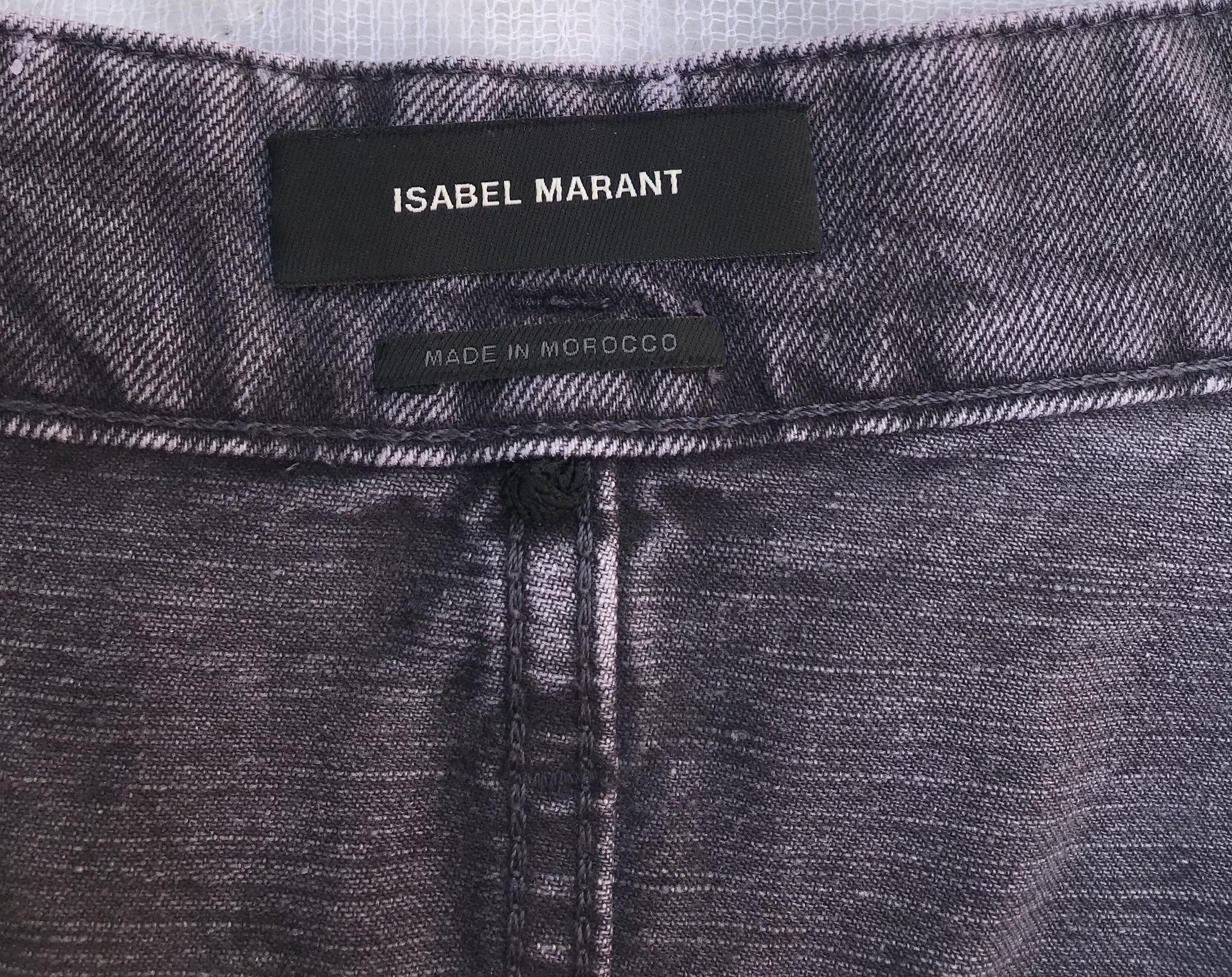 Isabel Marant Isabel Marant Esquia High-Waisted Denim Shorts in Washed Size 26" / US 2 / IT 38 - 9 Thumbnail