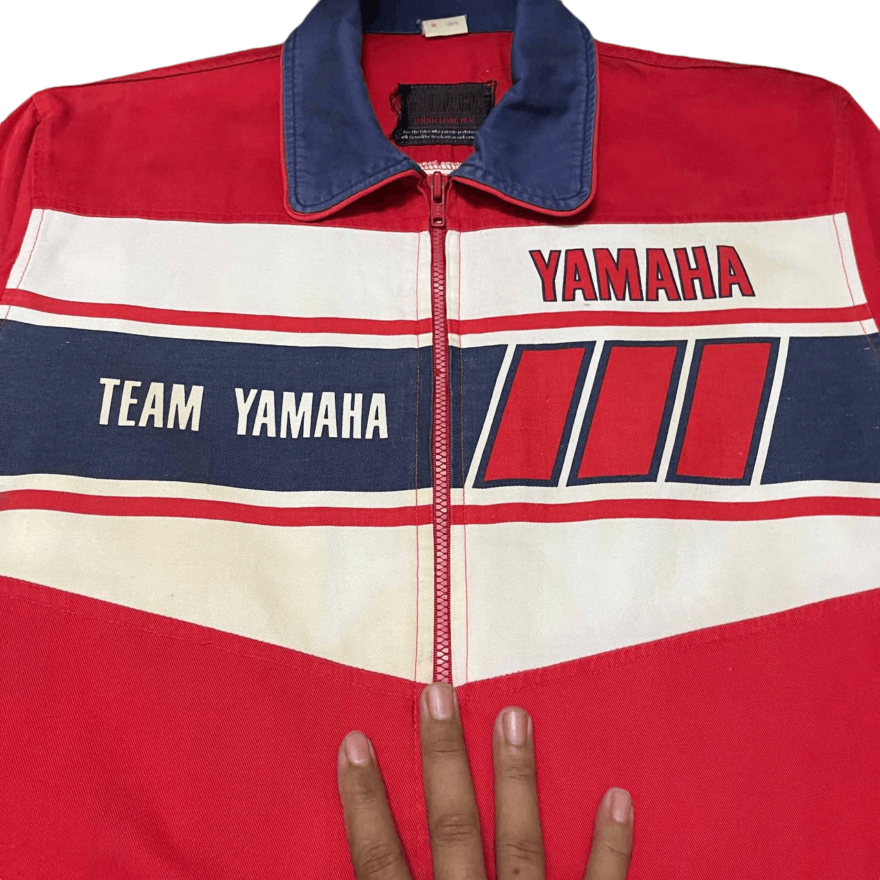 Yamaha Vintage Yamaha Motor Cycle sport Coverall Racing Size US 35 - 6 Thumbnail