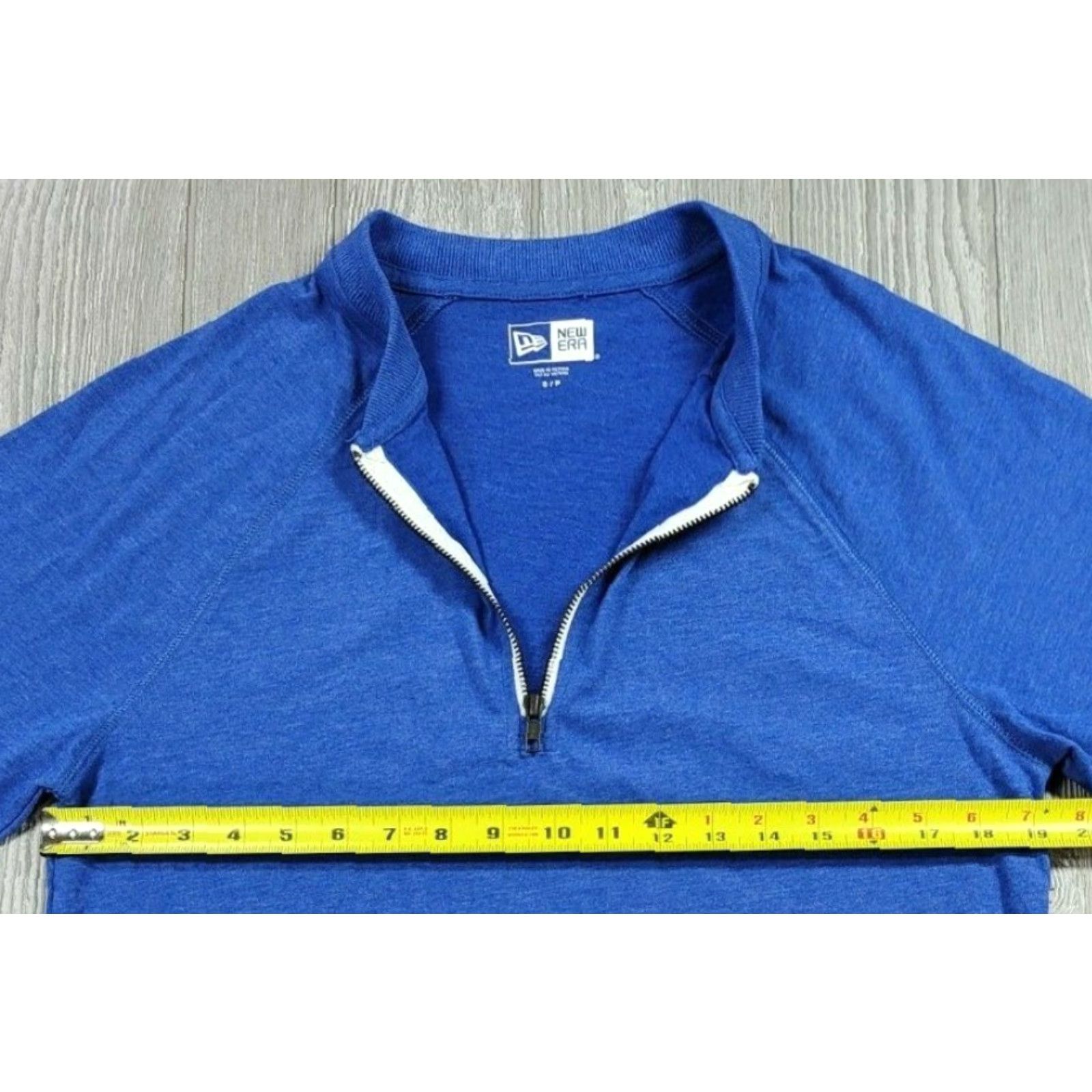 New Era New Era Mens Small Pullover Sweatshirt 1/4 Zip Royal Blue Crew Long Sleeve Size US S / EU 44-46 / 1 - 7 Thumbnail