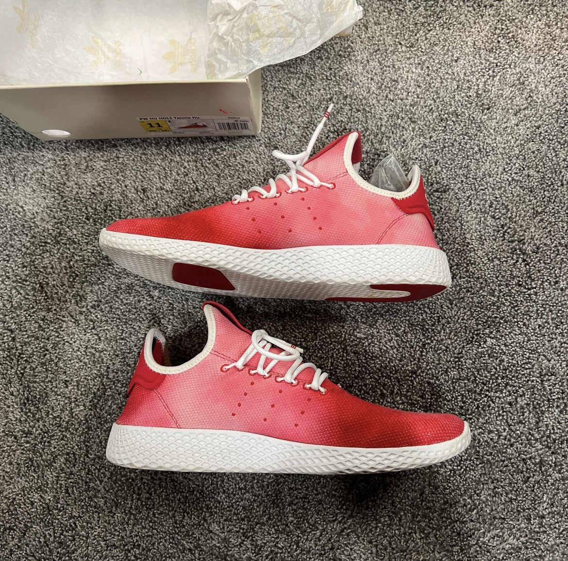 Adidas × Pharrell Pharrell x Tennis Hu Holi ‘Festival Red’ Size US 11 / EU 44 - 2 Thumbnail