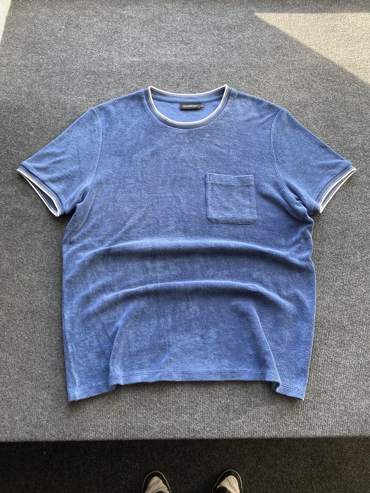 Ermenegildo Zegna 🔥Designer Luxury Ermenegildo Zegna Blue mens t shirt xl Size US XL / EU 56 / 4 - 1 Thumbnail