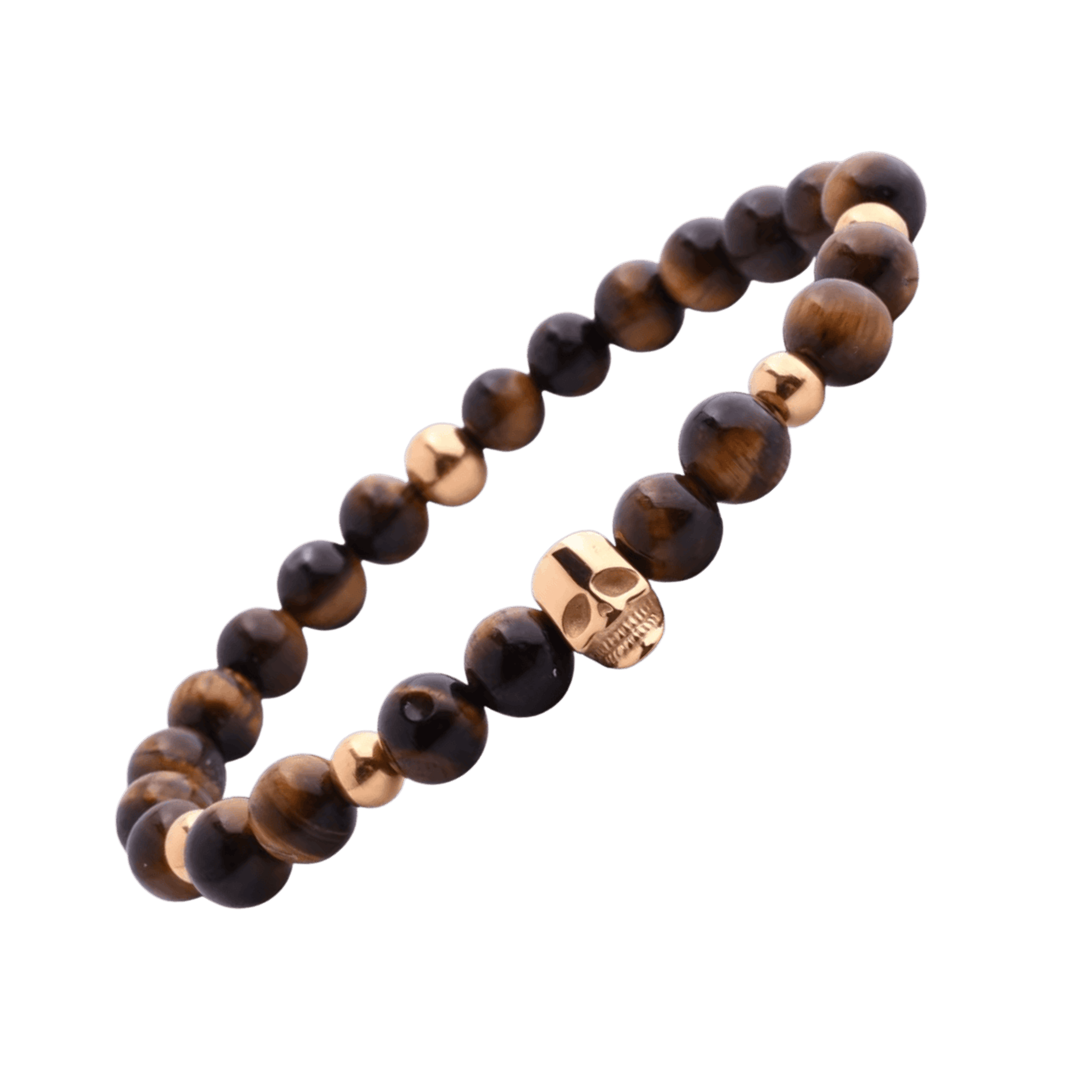Other Natural Tiger Eye Skull Stretch Bracelet Size ONE SIZE - 3 Thumbnail