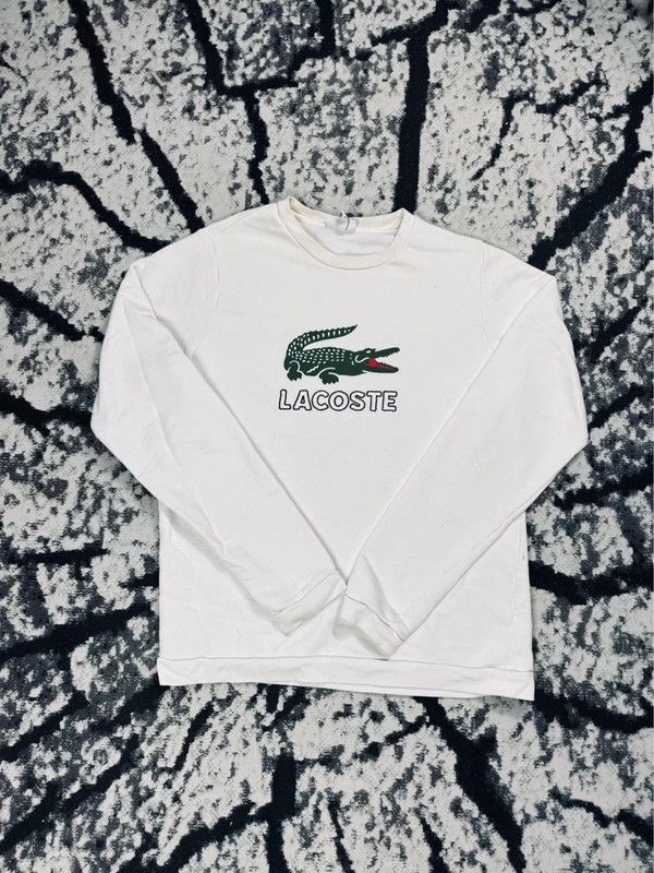 Lacoste Lacoste crewneck sweatshirt white logo S Size US S / EU 44-46 / 1 - 1 Thumbnail