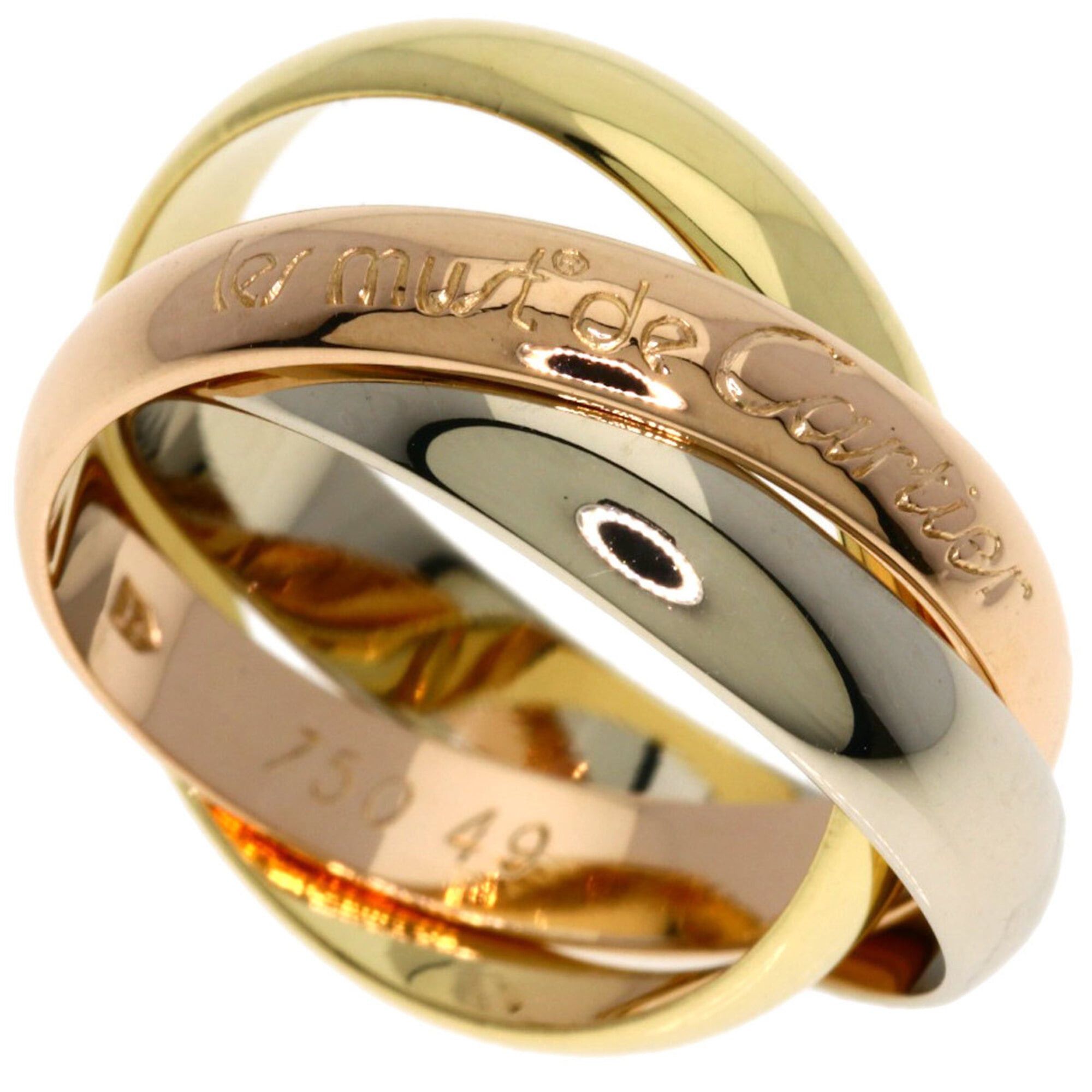 Cartier Cartier Trinity #49 Ring - 18K Yellow Gold/18K Pink White Gold Women's CARTIER Size ONE SIZE - 1 Thumbnail