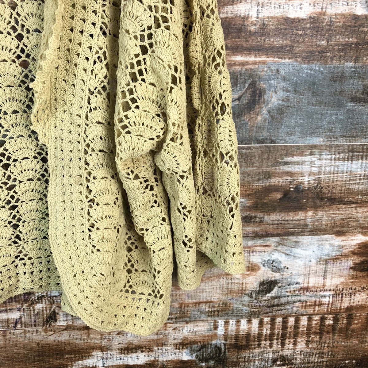 Japanese Brand Japanese Brand crochet Yellow Cardigan Knitwear #A1476 Size M / US 6-8 / IT 42-44 - 8 Thumbnail