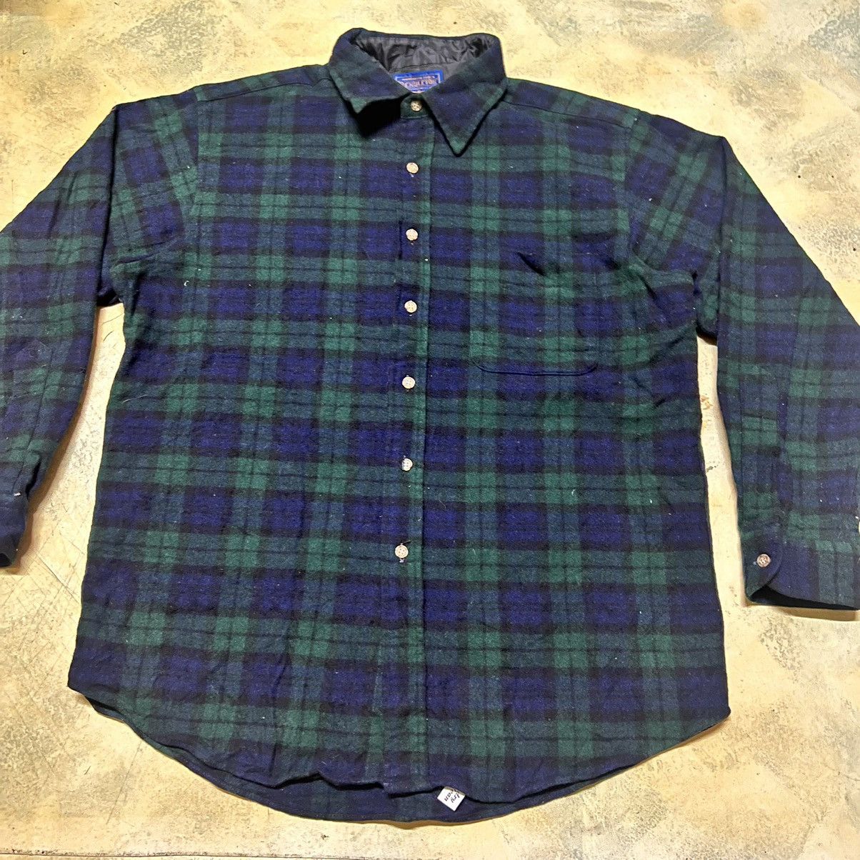 Flannel × Pendleton Pendleton Flannel Green Button Up Shirt Wool Size US L / EU 52-54 / 3 - 3 Thumbnail