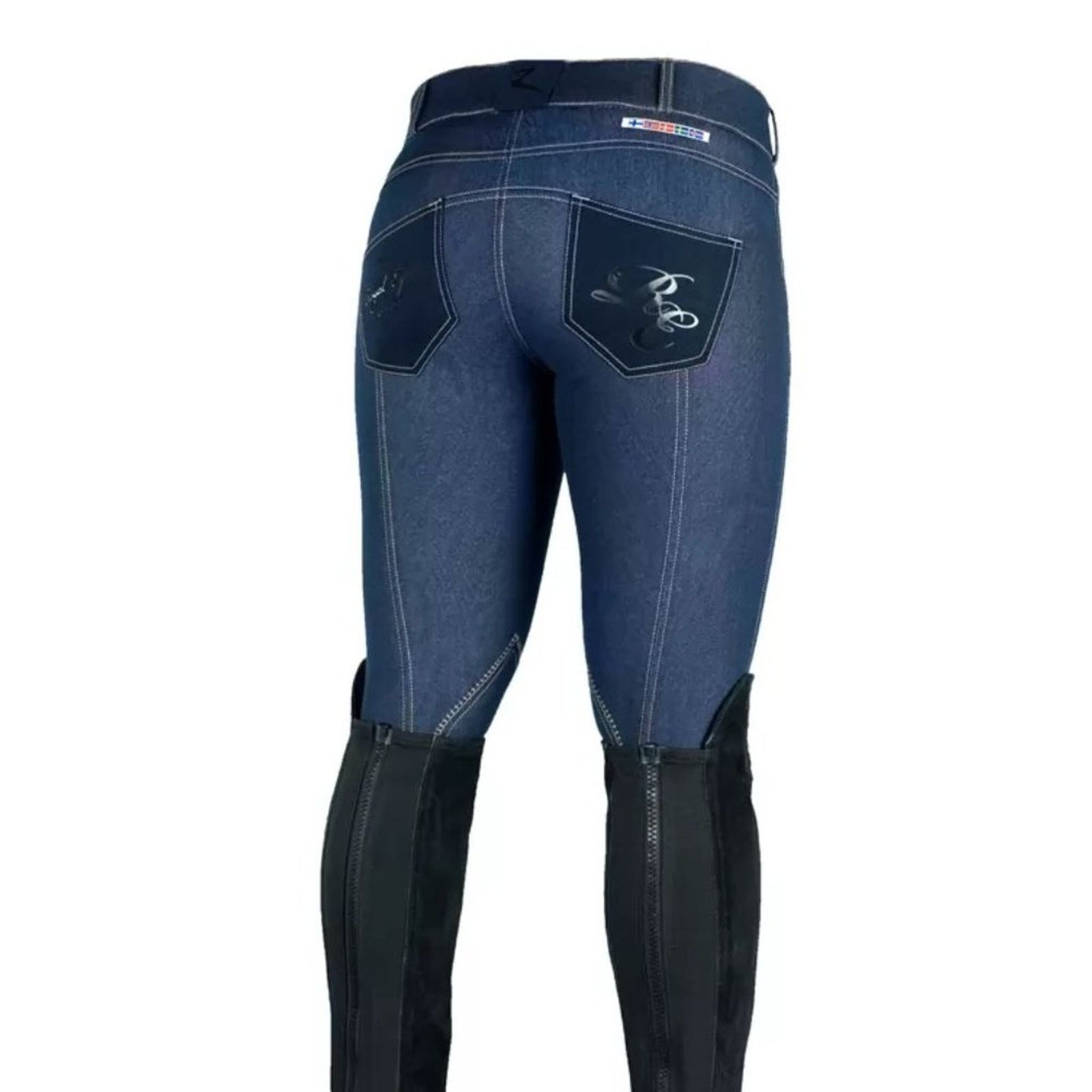 Other HorZe Royal Equus Denim Breeches Blue Suede Patch Size S Size 30" / US 8 / IT 44 - 1 Thumbnail