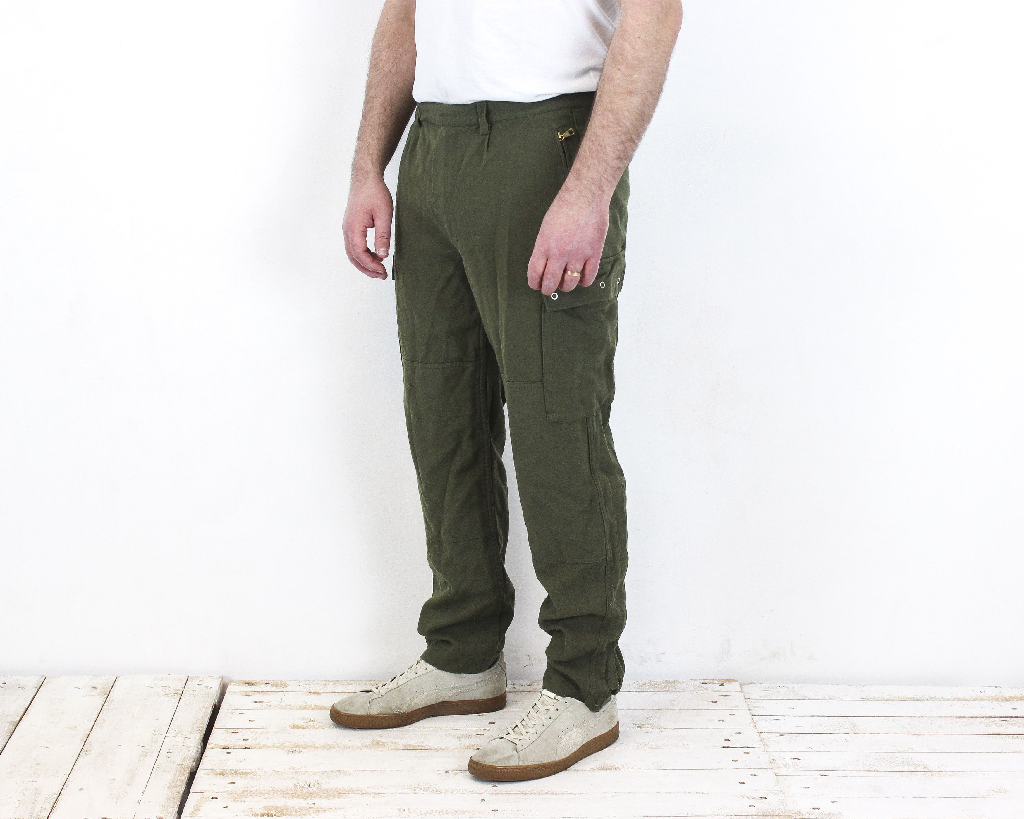 Vintage German Schneider Modautal W38 L32 Army Cargo EU 54 Wool Pant Size US 38 / EU 54 - 2 Thumbnail