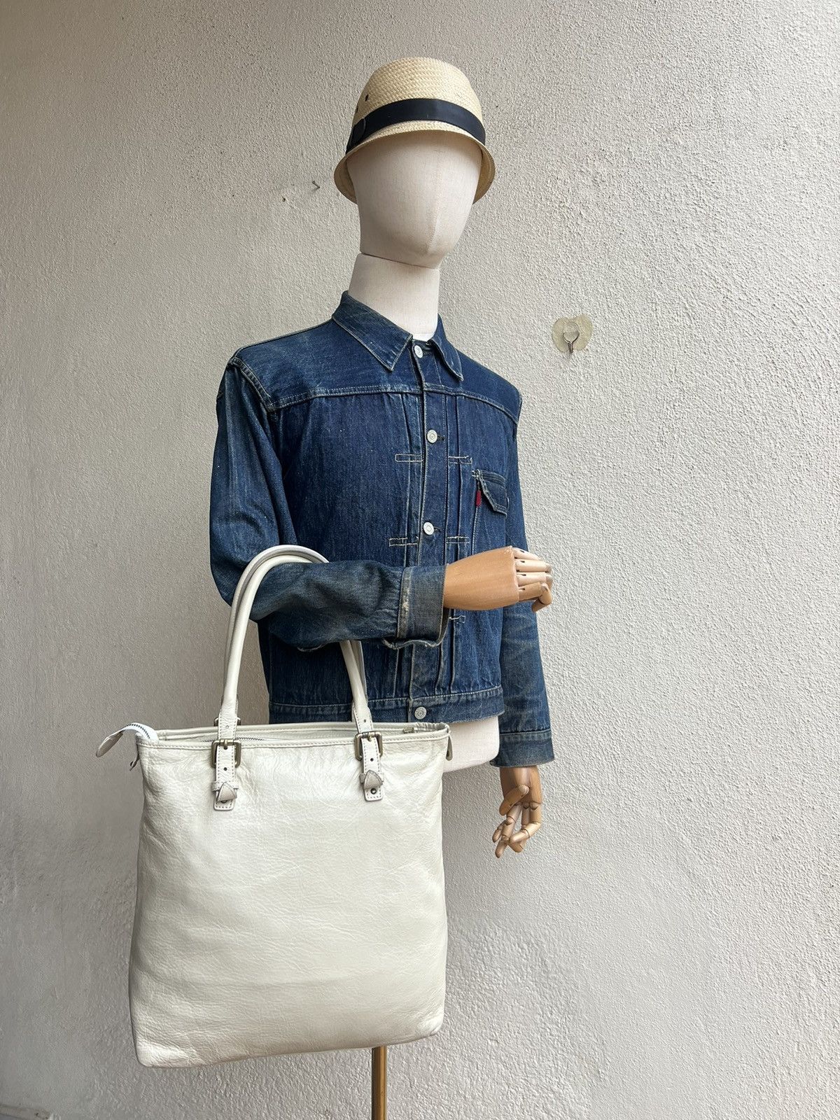 Leather F. Clio Milano Patina Leather Tote Bag Size ONE SIZE - 4 Thumbnail