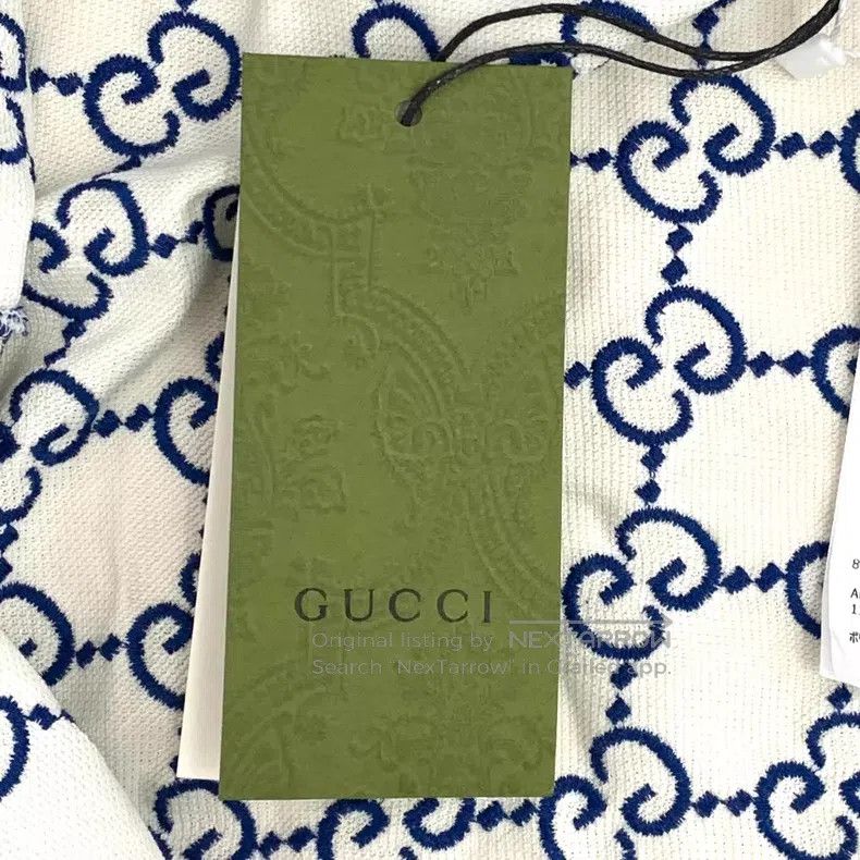 Gucci Gucci 22 Lido color-blocked logo jacquard full-print cotto Size US XXL / EU 58 / 5 - 7 Thumbnail