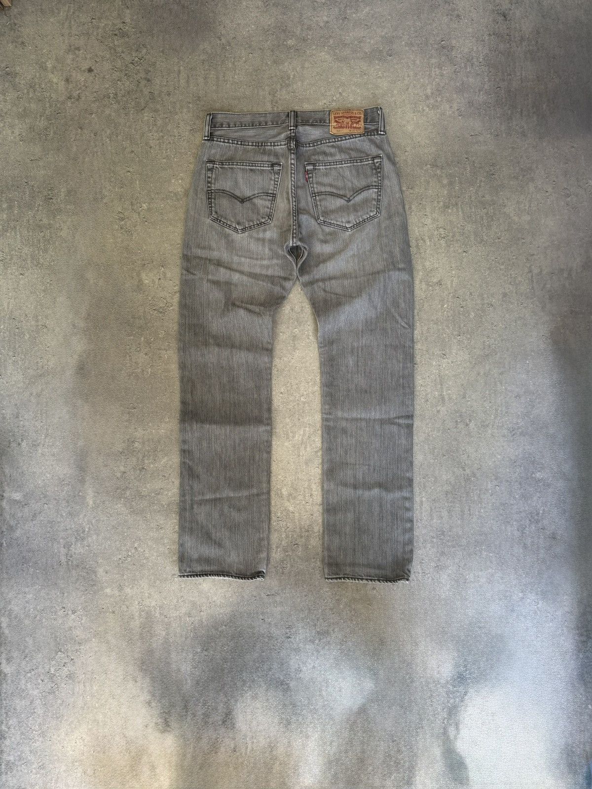 Levi's Vintage Levi’s 501 Grey Denim Straight Pants Striped Washed Size US 30 / EU 46 - 5 Thumbnail
